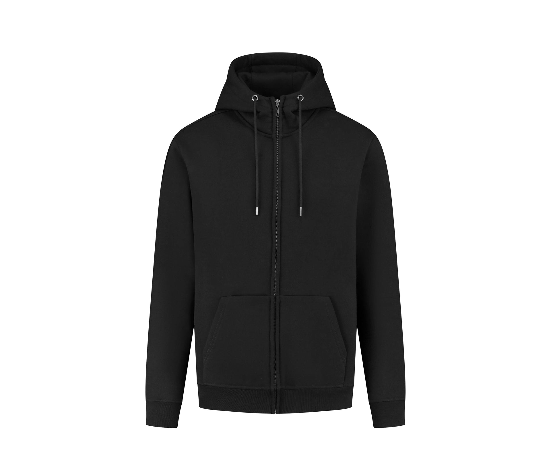 Sweat Capuche Zippé Lourd - Deep Black