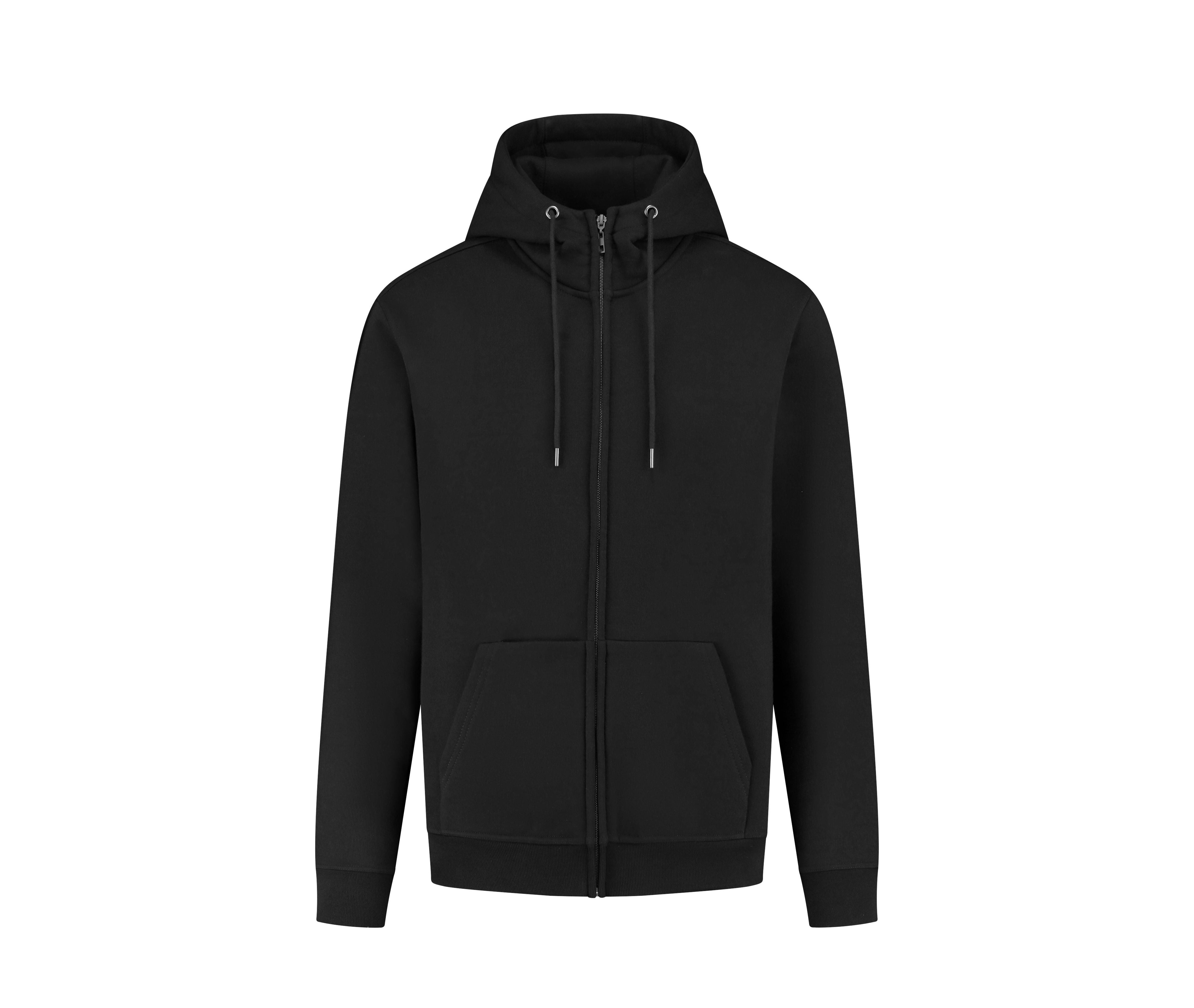 Sweat Capuche Zippé Lourd - Deep Black