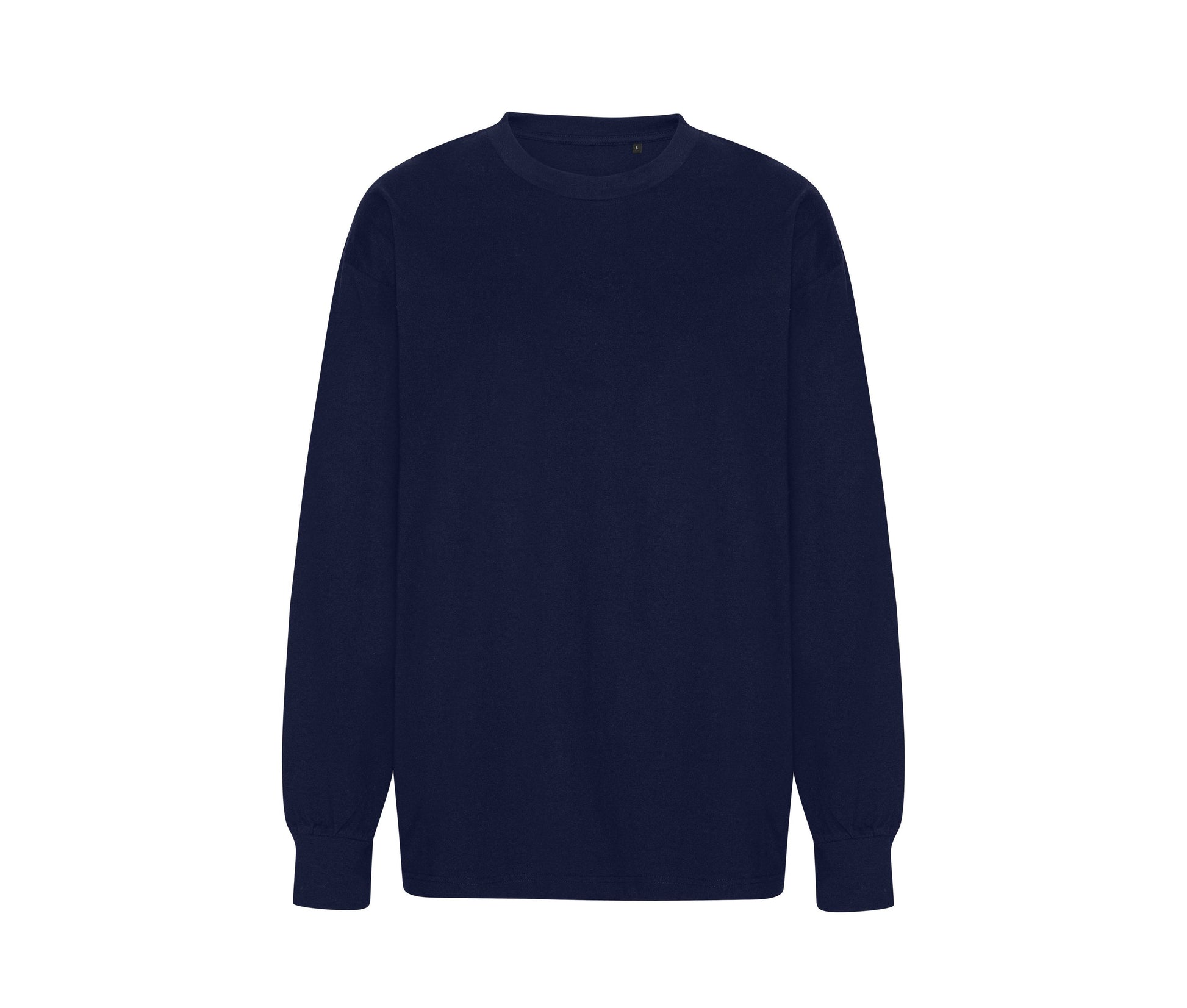 Tiger Cotton Oversized Ls T-Shirt - Navy