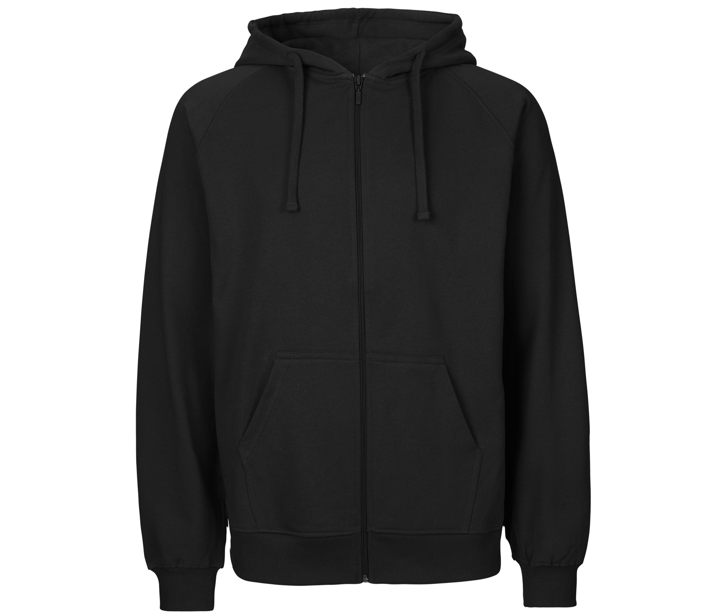 Sweat à Capuche Zippé en Coton Tiger - Black