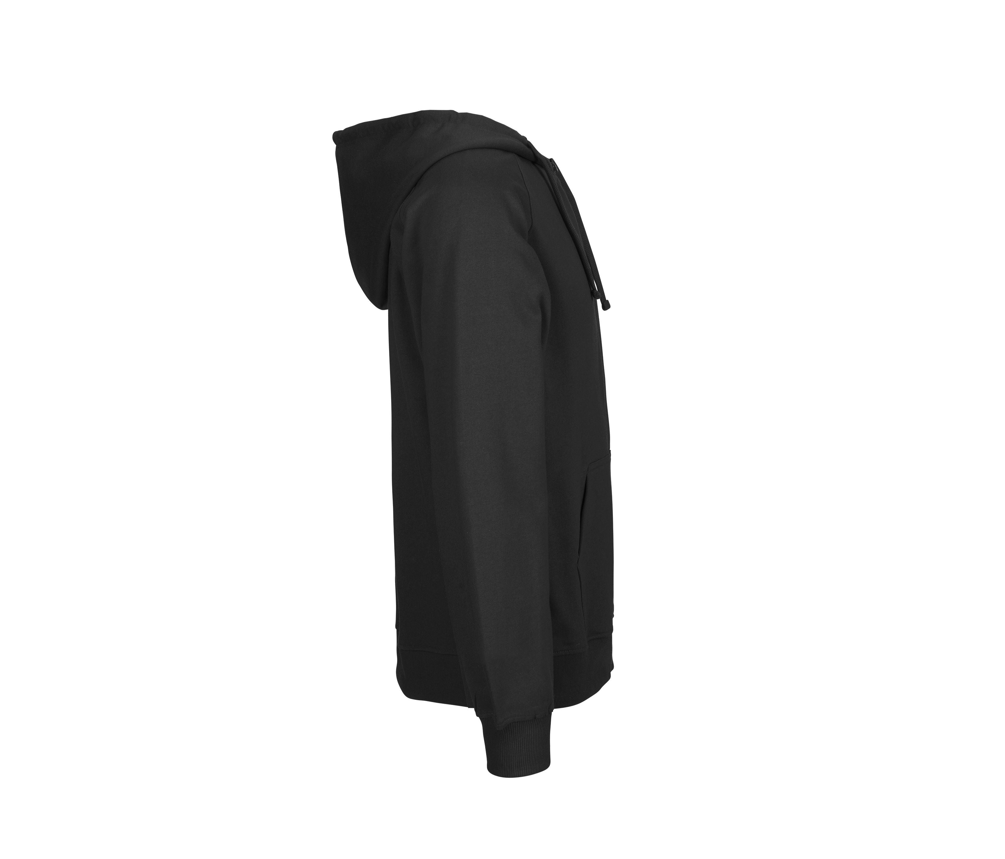 Sweat à Capuche Zippé en Coton Tiger - Black