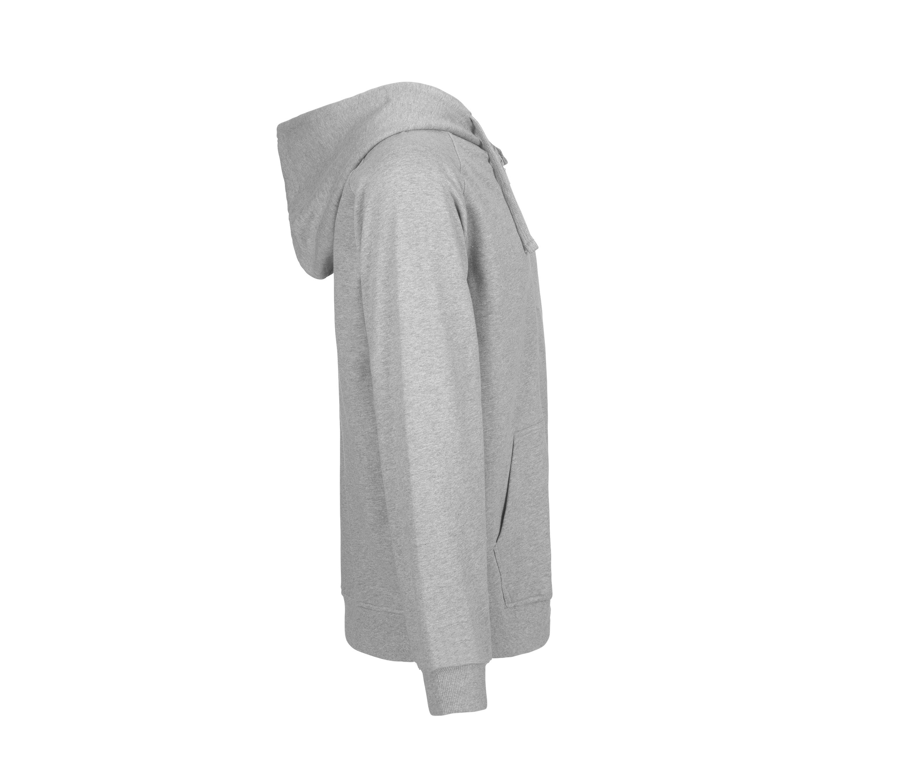 Sweat à Capuche Zippé en Coton Tiger - Sport Grey