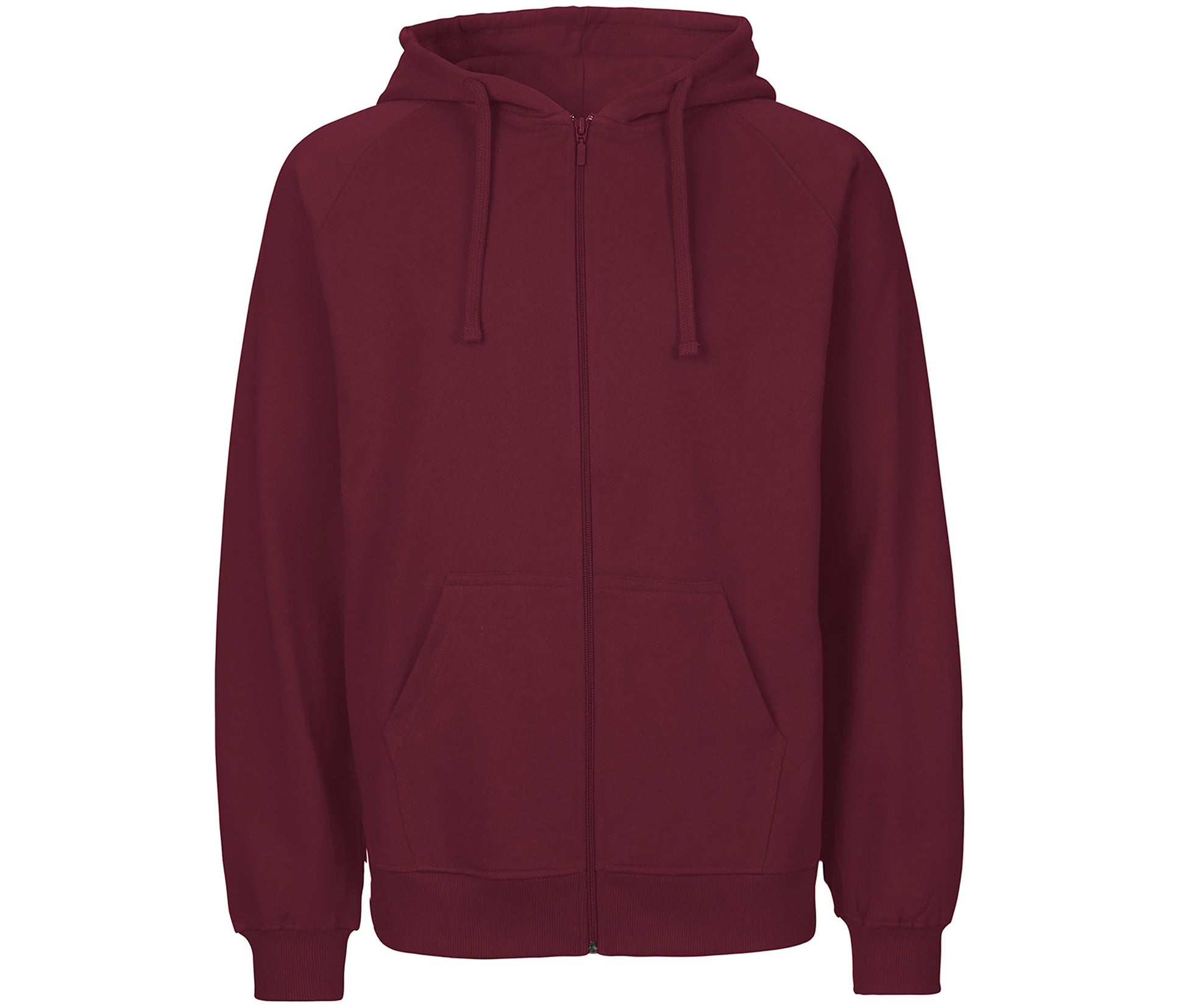 Sweat à Capuche Zippé en Coton Tiger - Burgundy