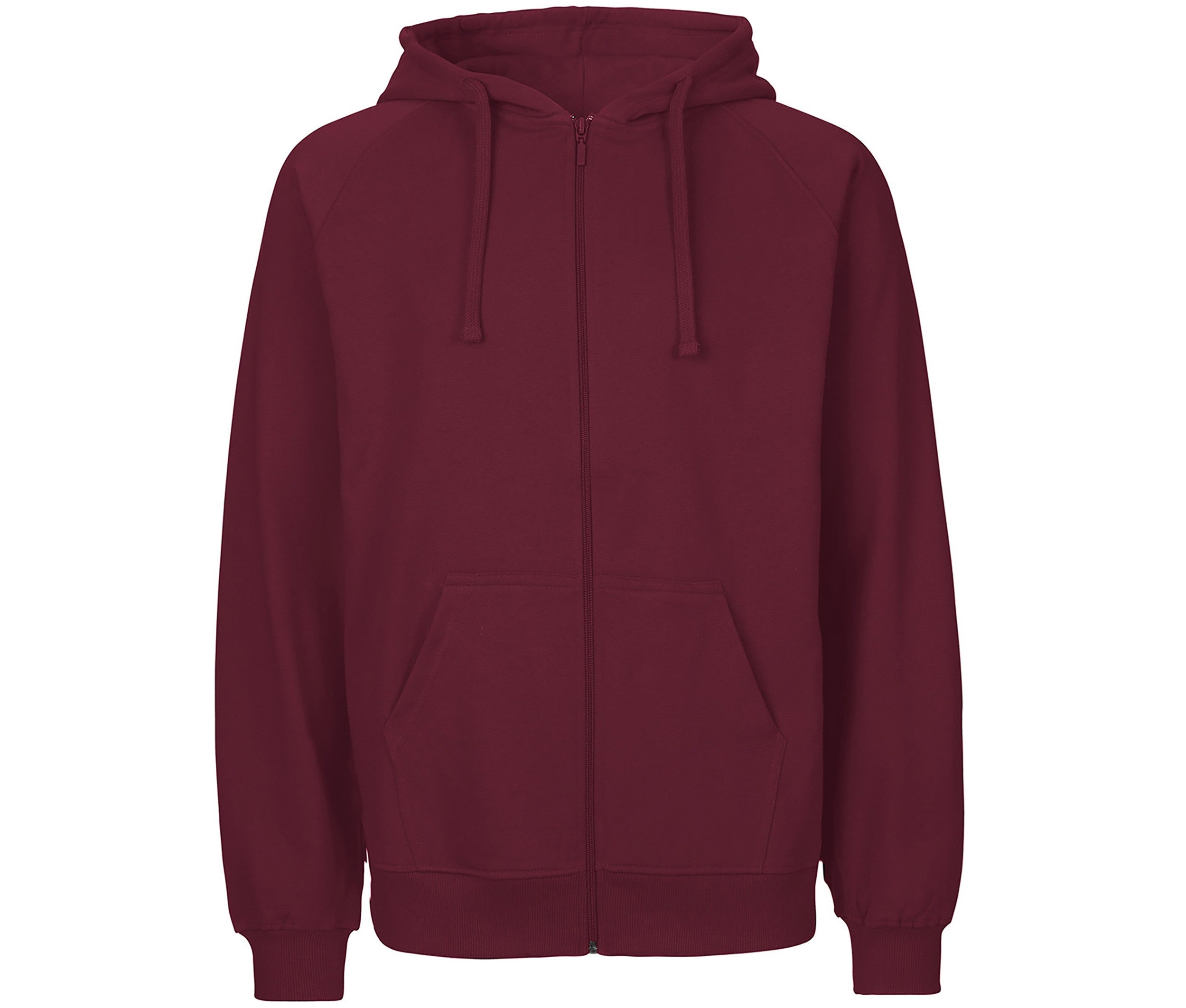 Sweat à Capuche Zippé en Coton Tiger - Burgundy