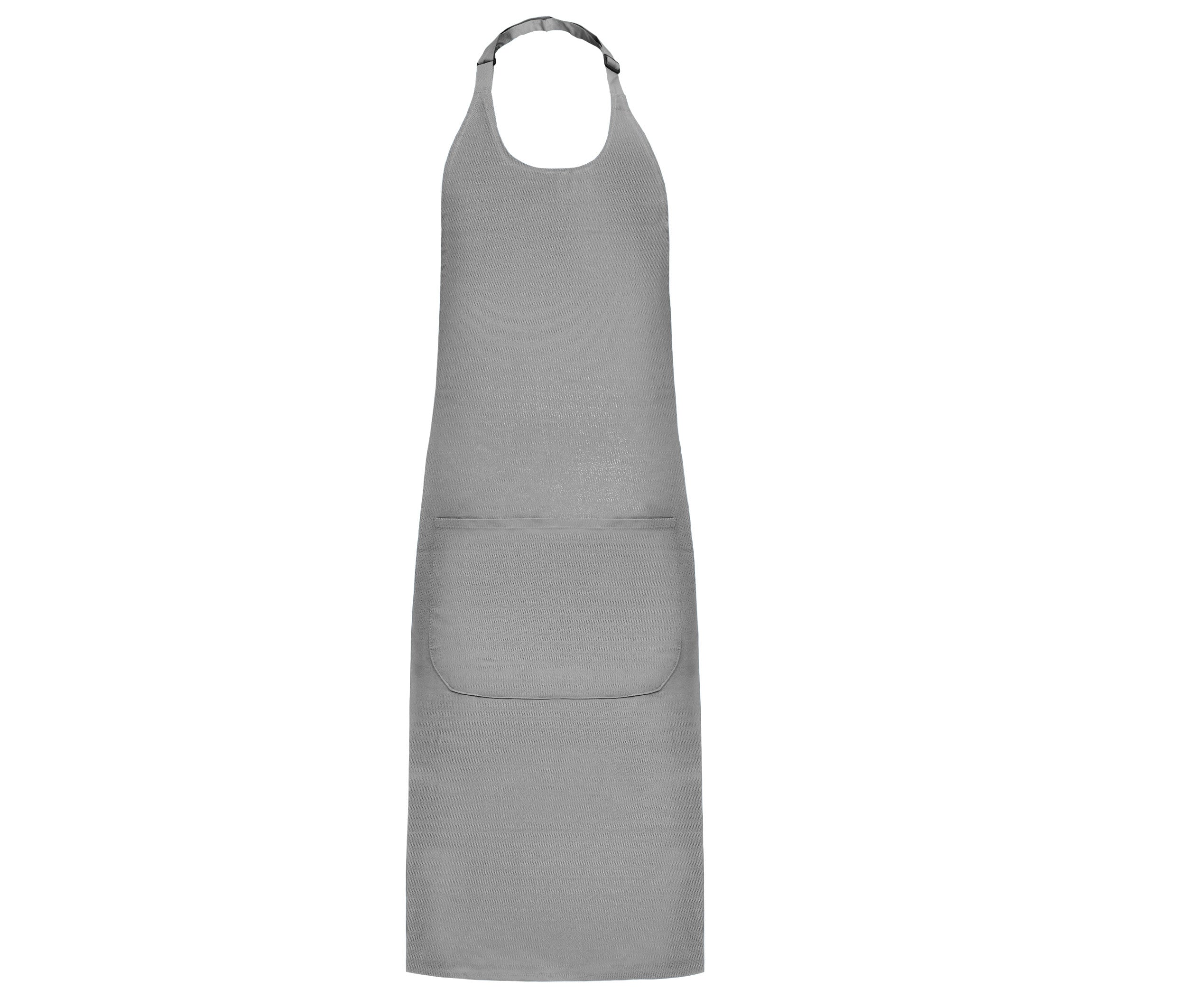 Tablier à Bavette 100% Coton Avec Poche - Pure Grey