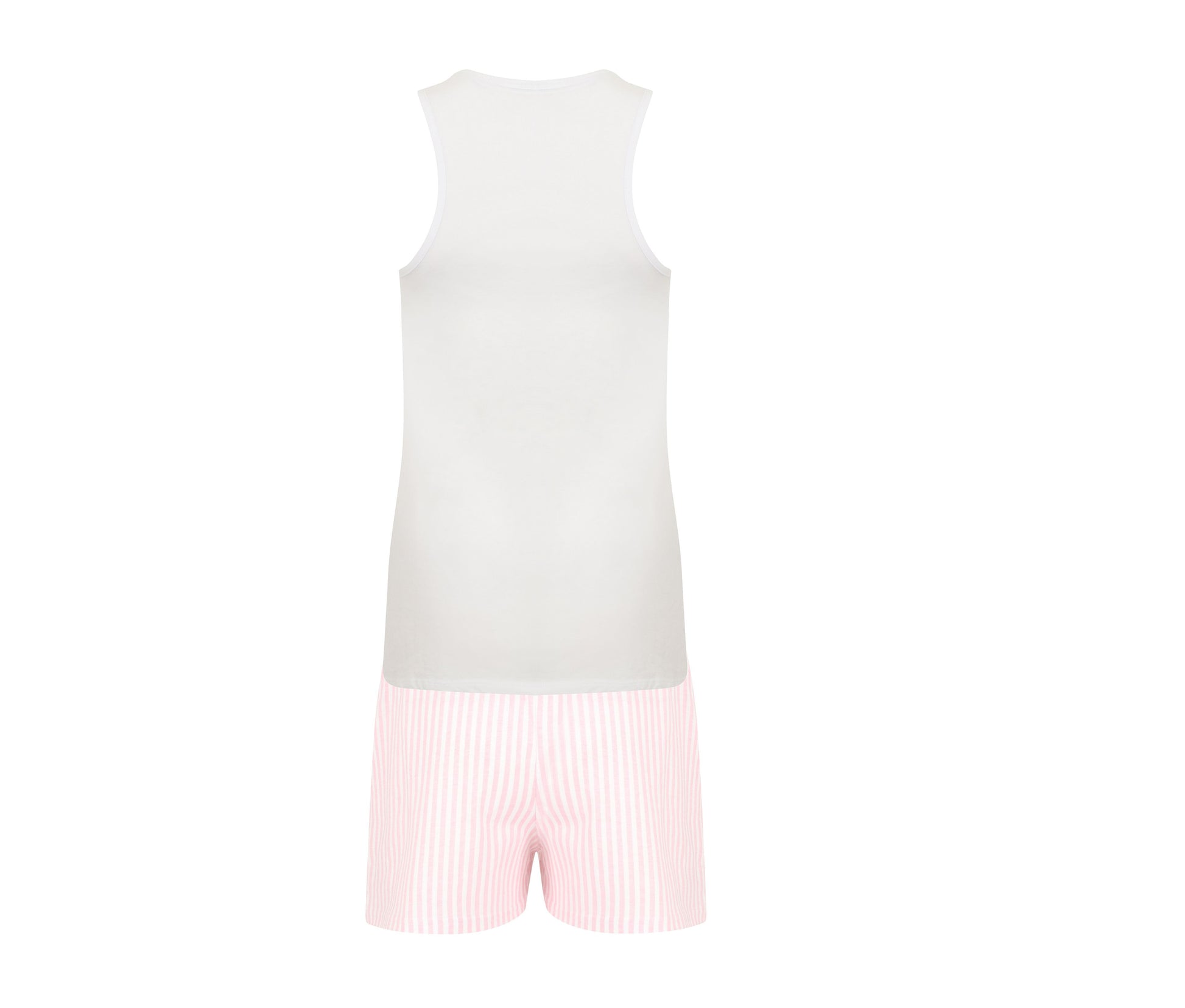 Ensemble Pyjama Femme - White/white Pink Stripe