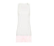 White/white Pink Stripe