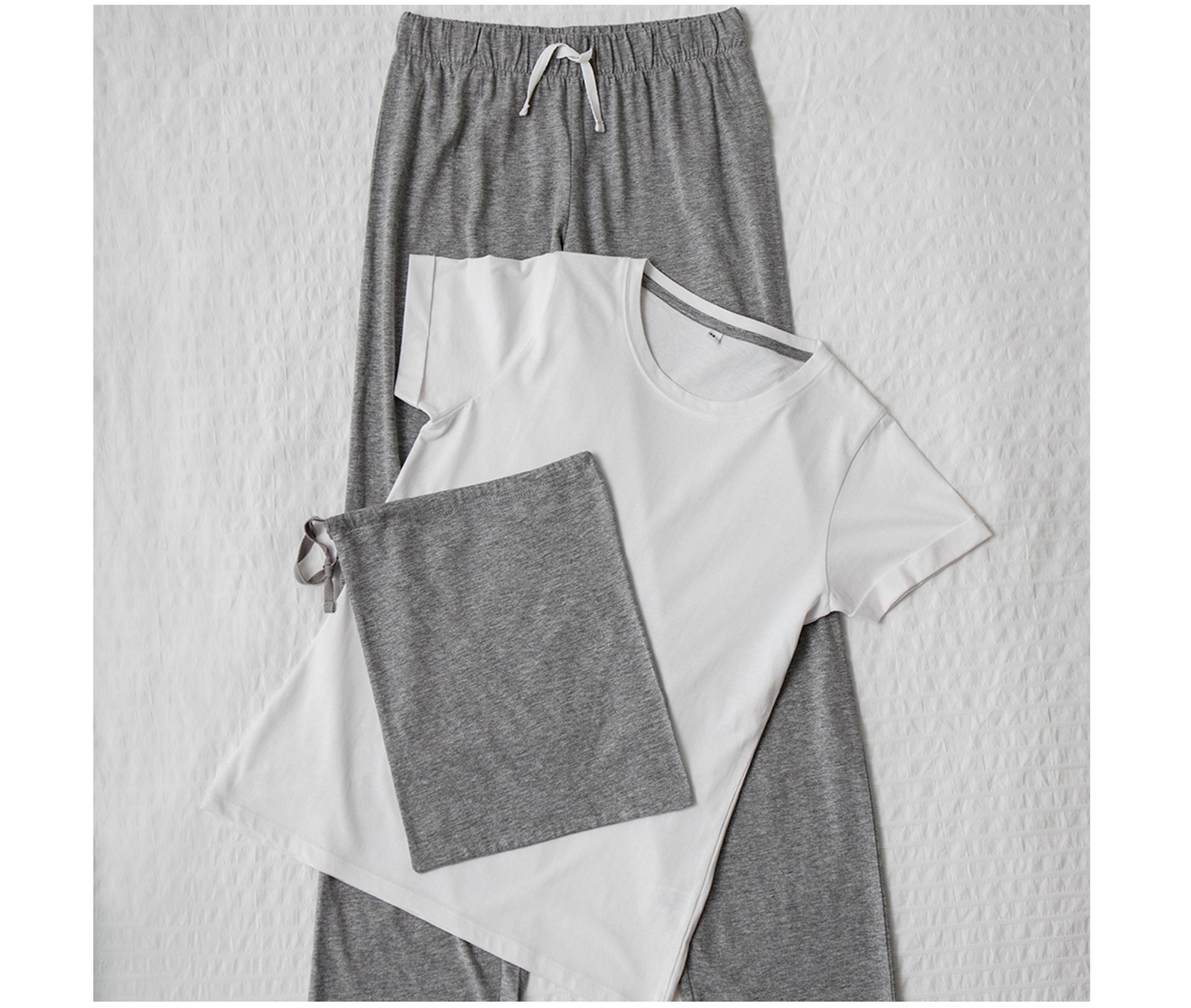 Ensemble Pyjama Femme - White/heather Grey