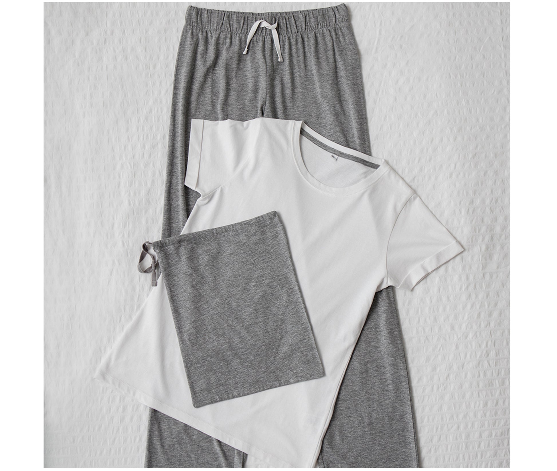 Ensemble Pyjama Femme - White/heather Grey