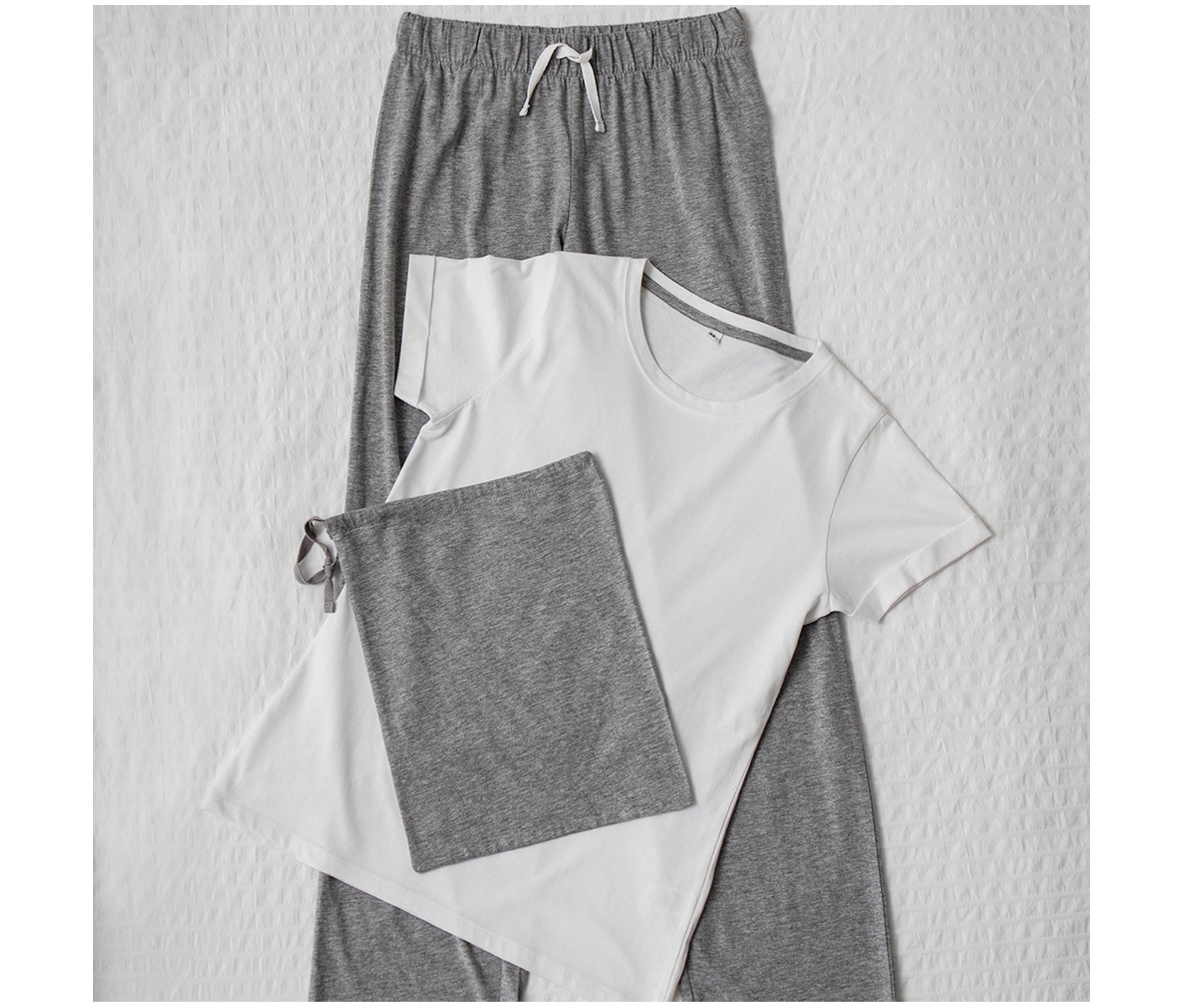 Ensemble Pyjama Femme - White/heather Grey
