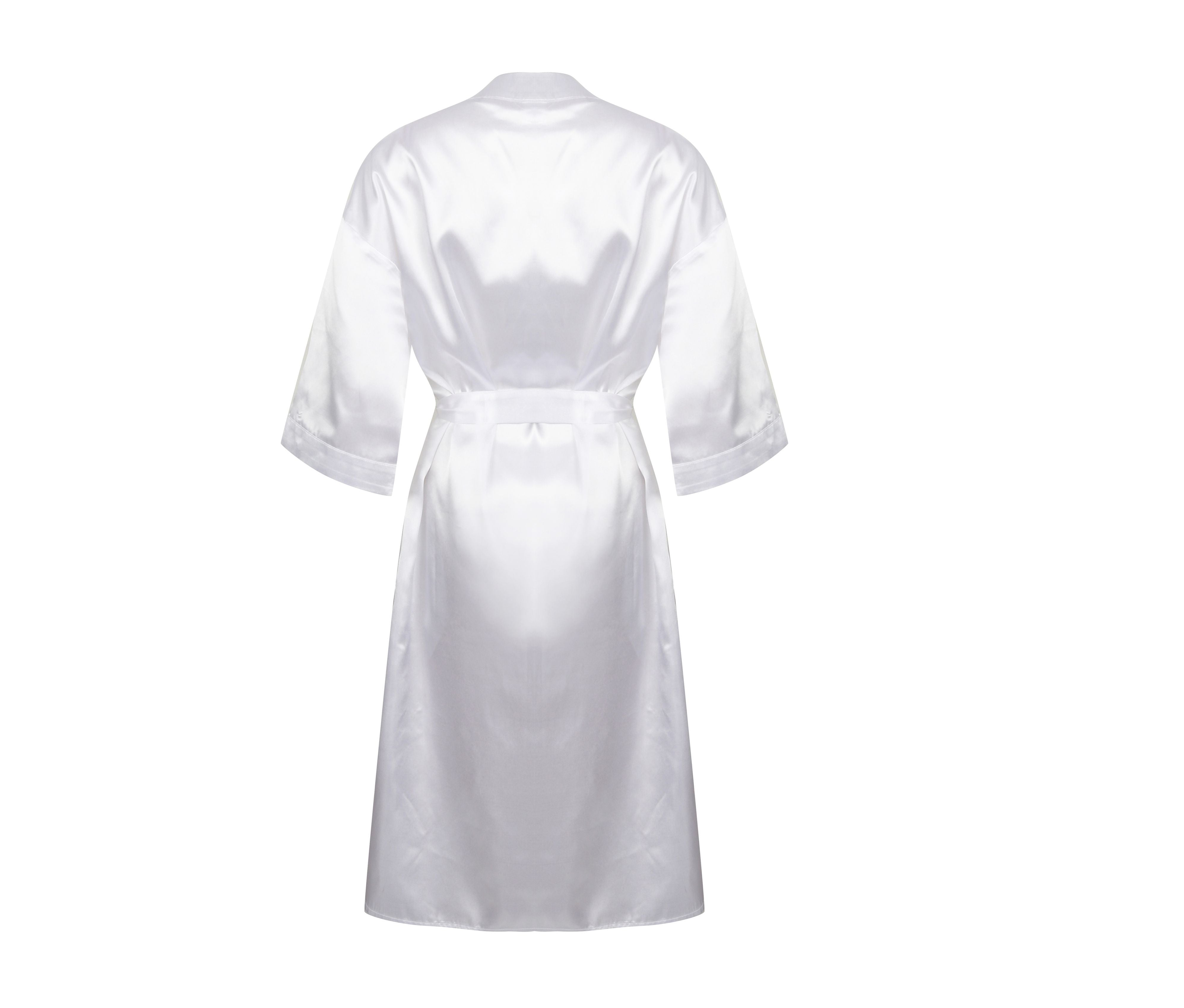 Peignoir en Satin - White