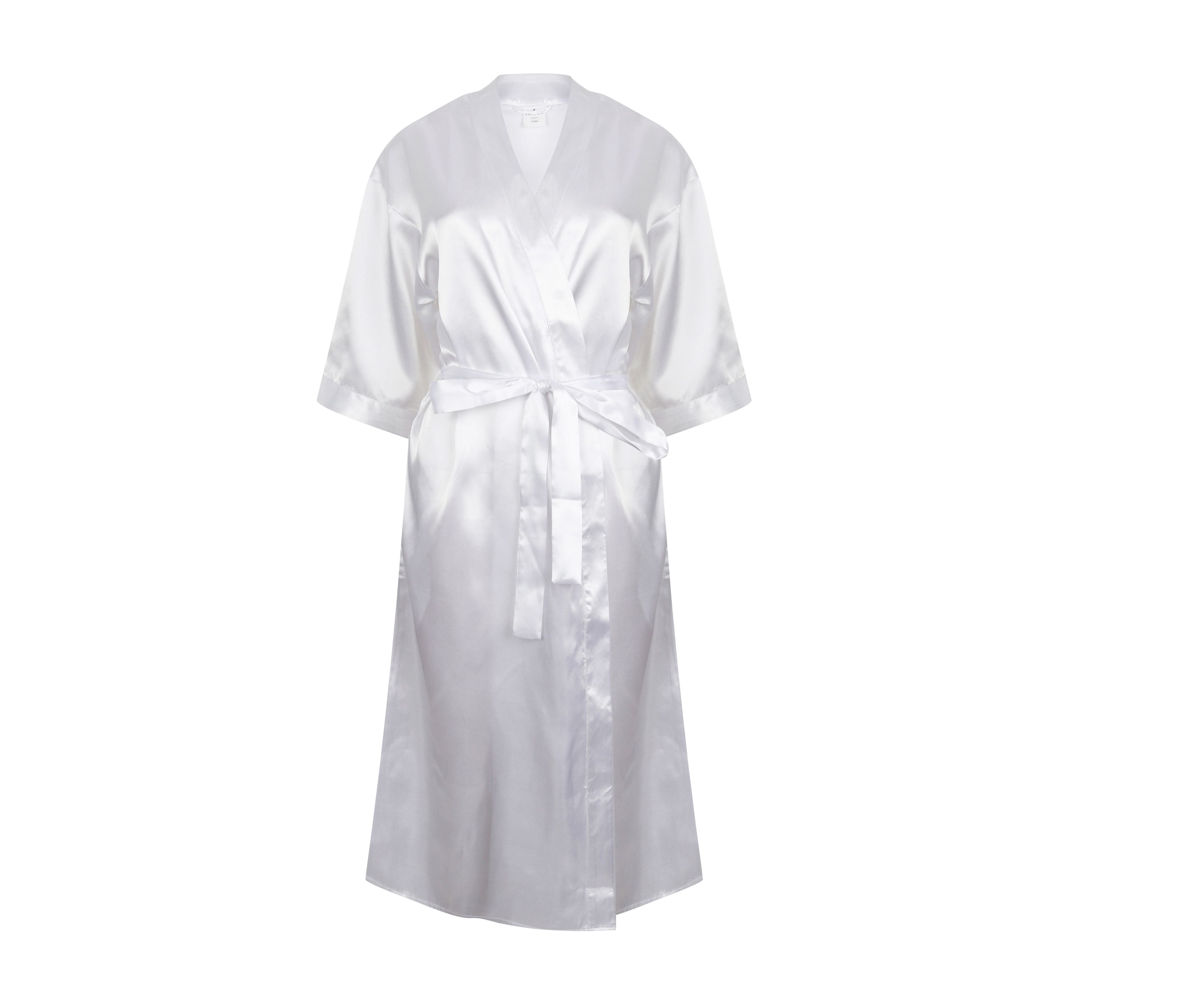 Peignoir en Satin - White