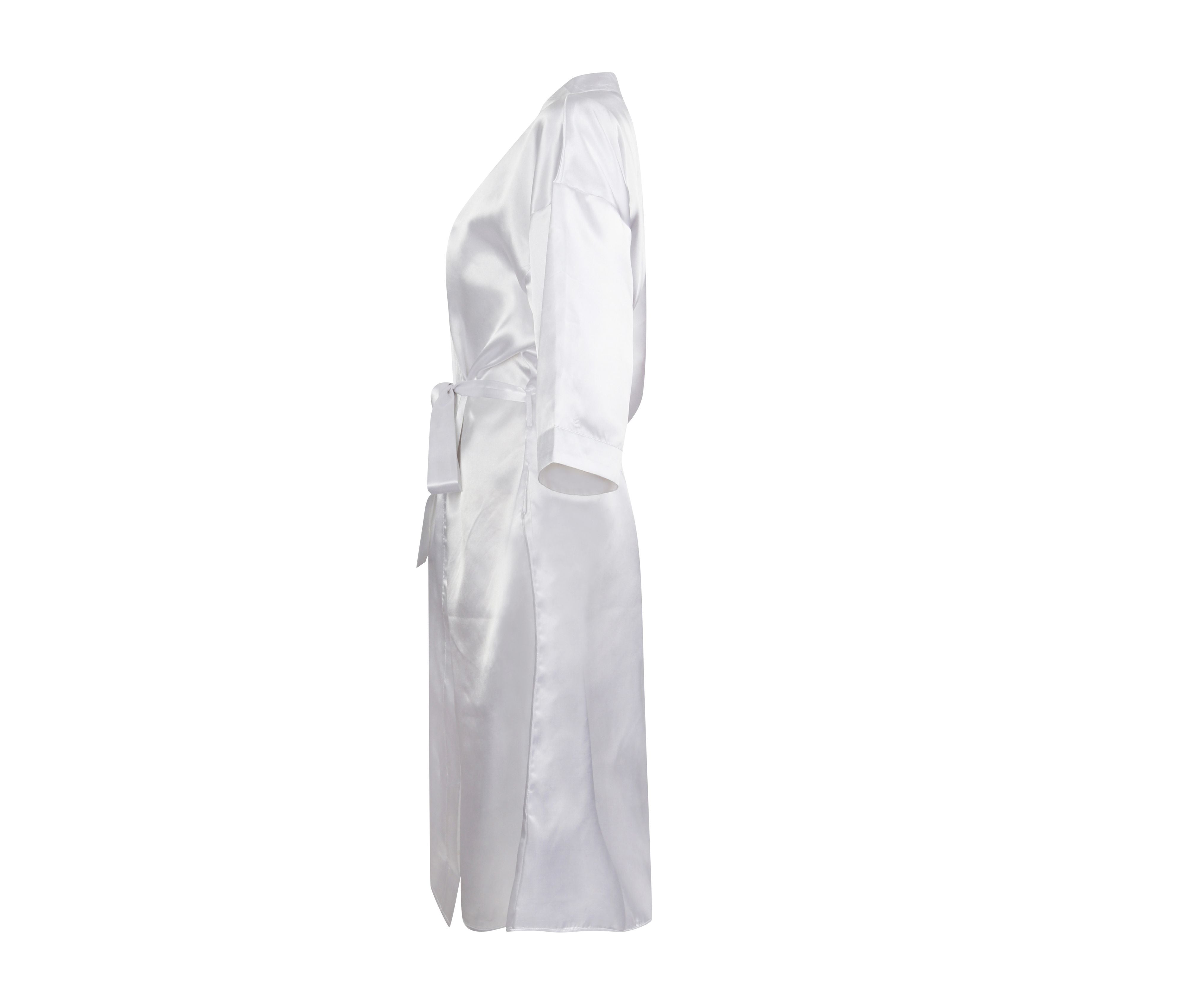 Peignoir en Satin - White