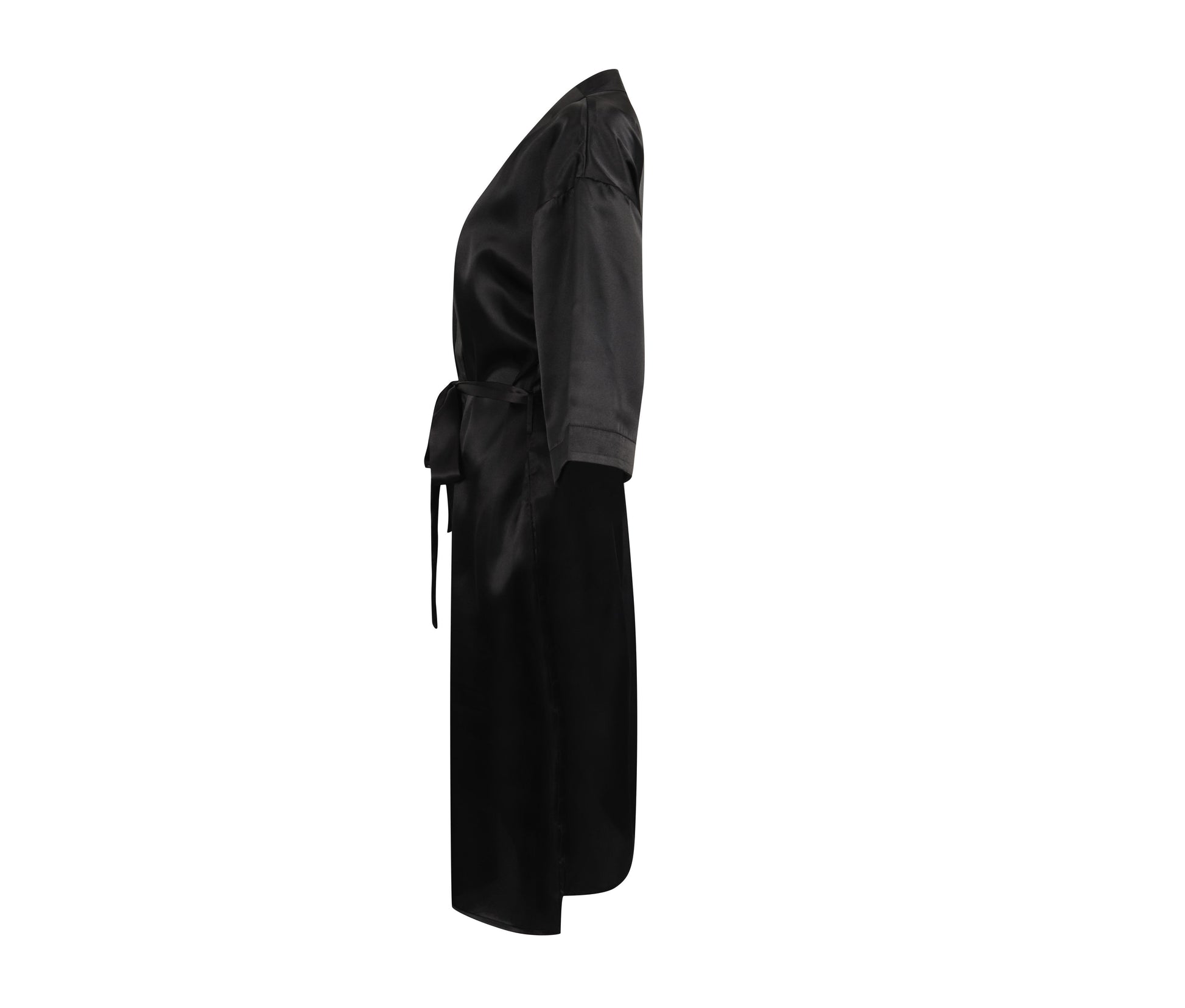 Peignoir en Satin - Black