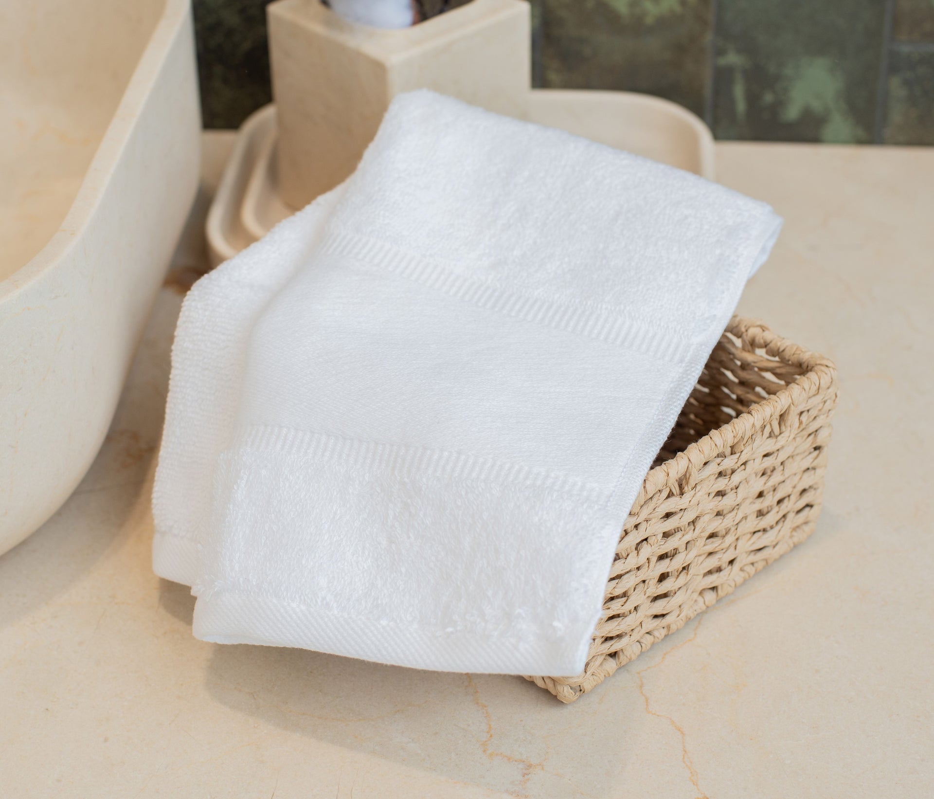Serviette pour invités en coton organique