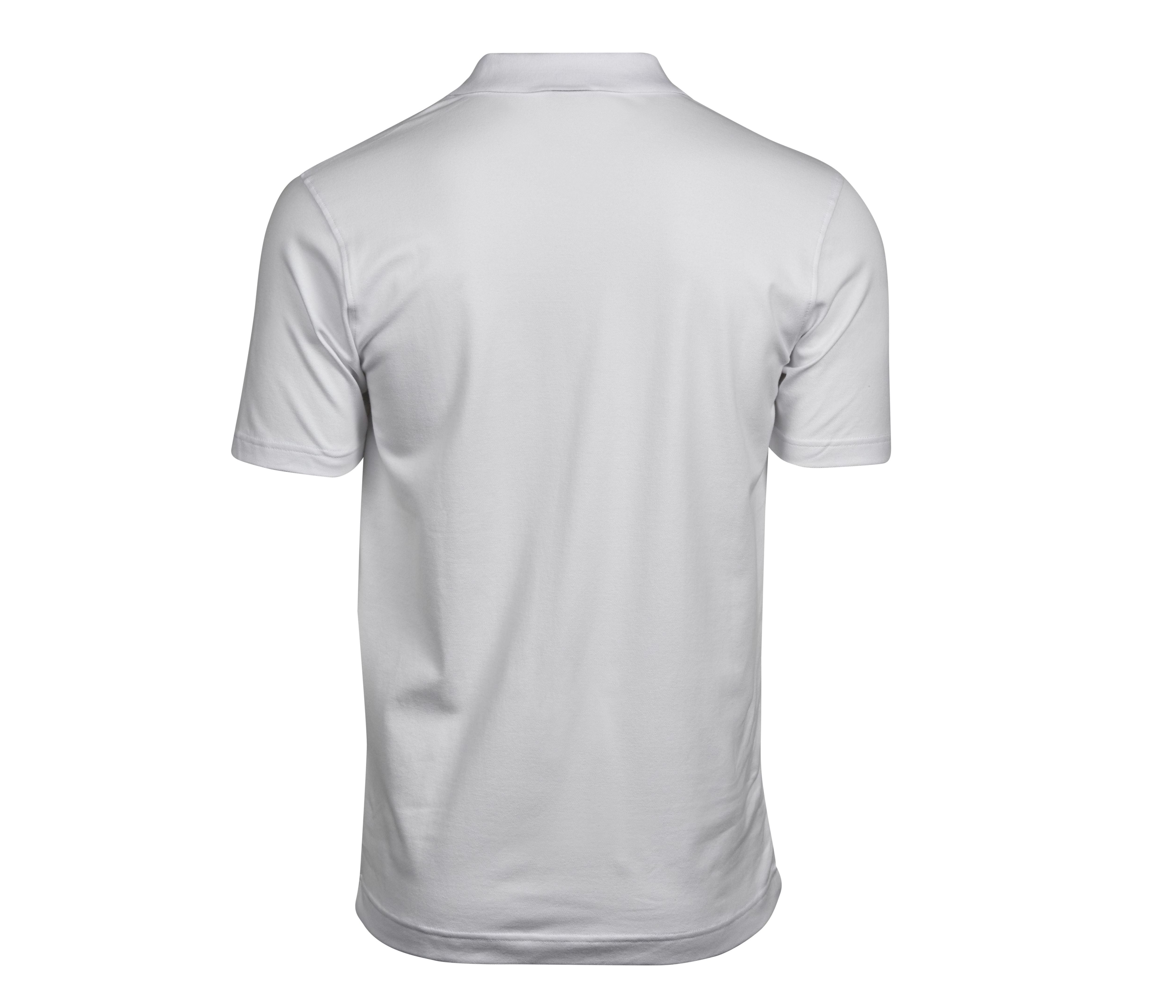 Polo Stretch Col V Homme Bio - White