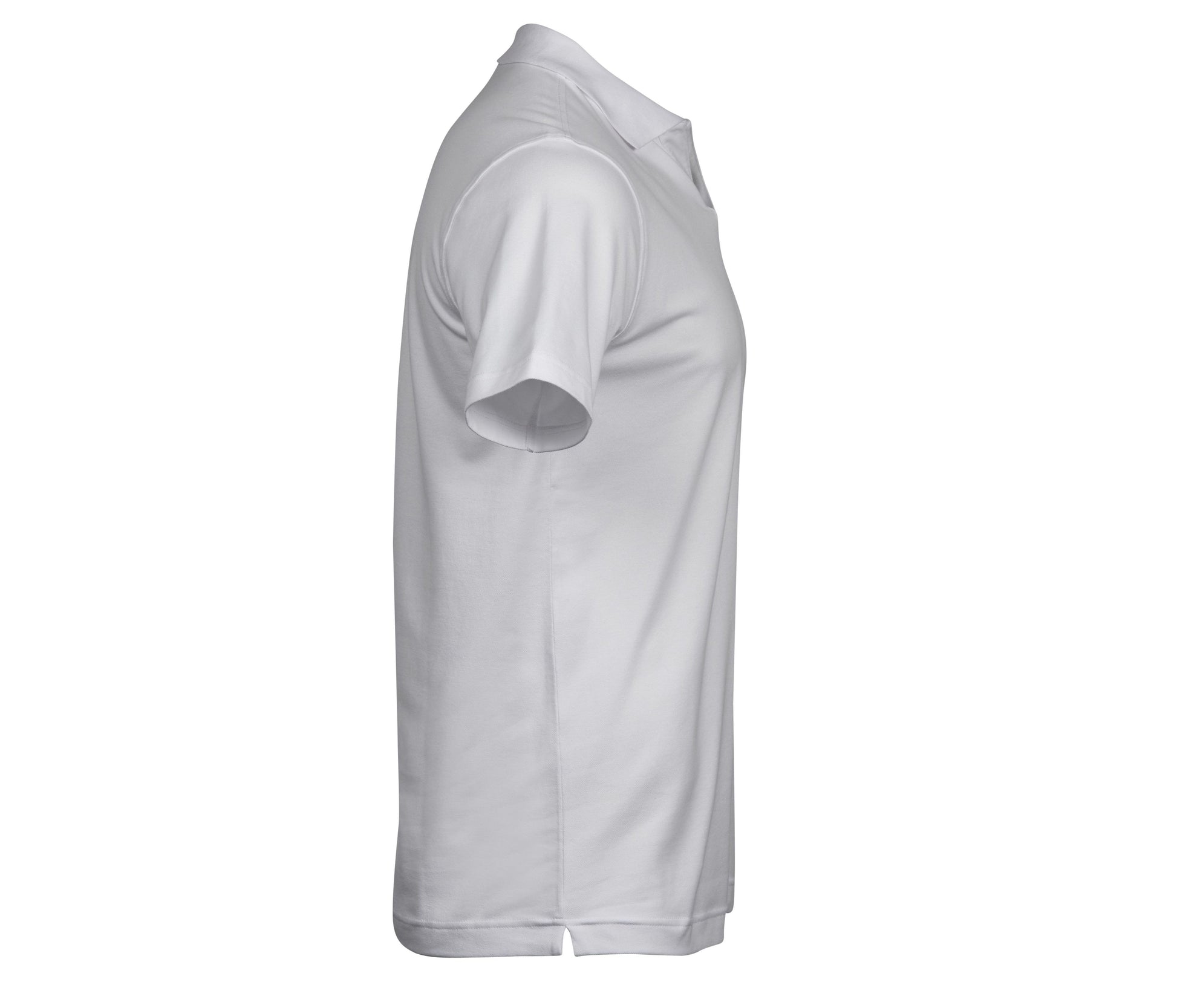 Polo Stretch Col V Homme Bio - White