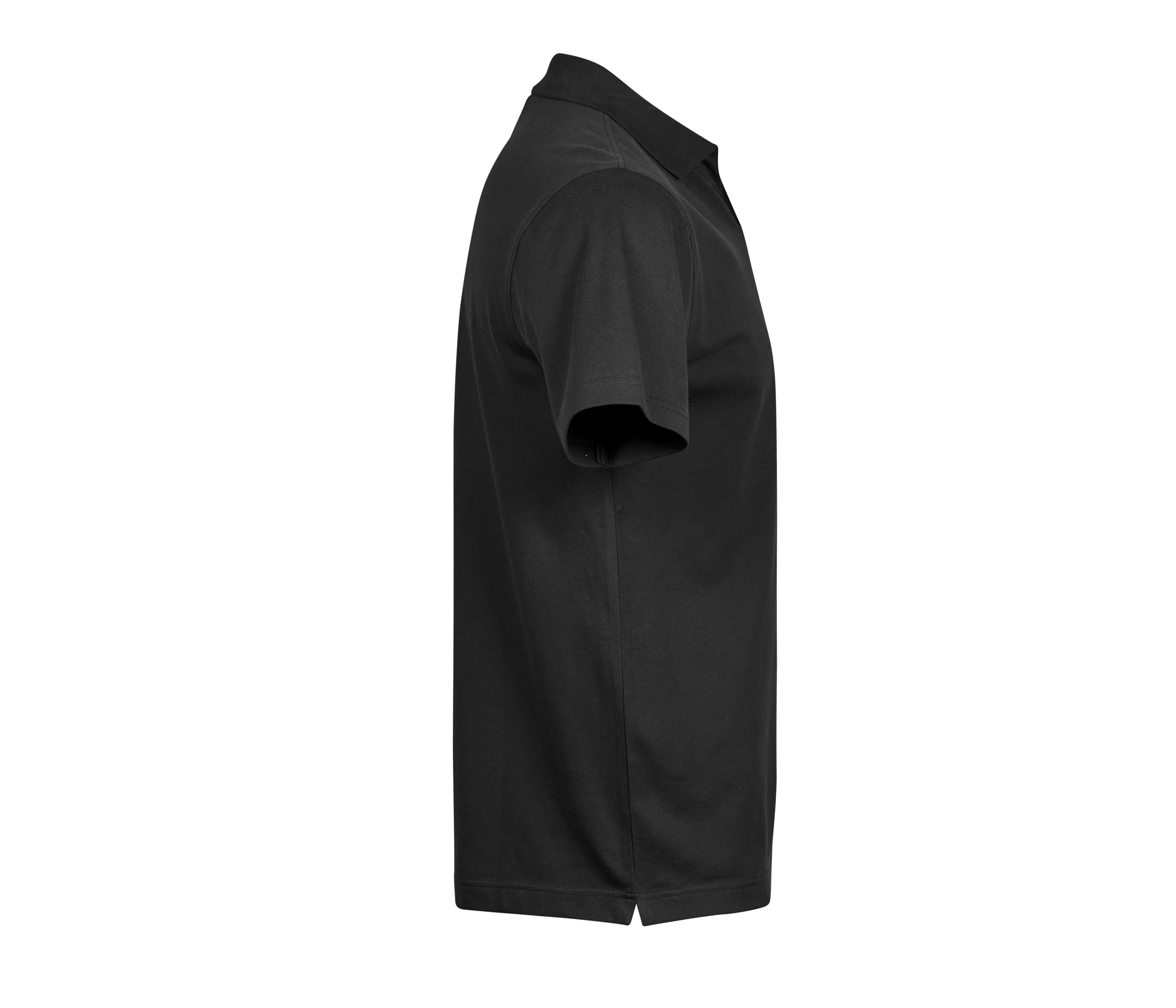 Polo Stretch Col V Homme Bio - Black