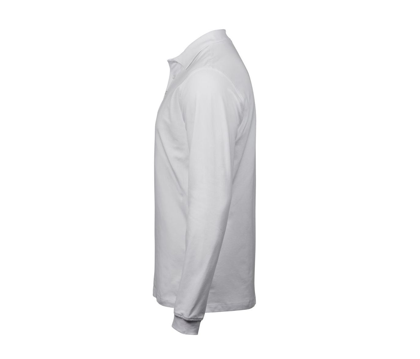 Polo Stretch Manches Longues Homme - White