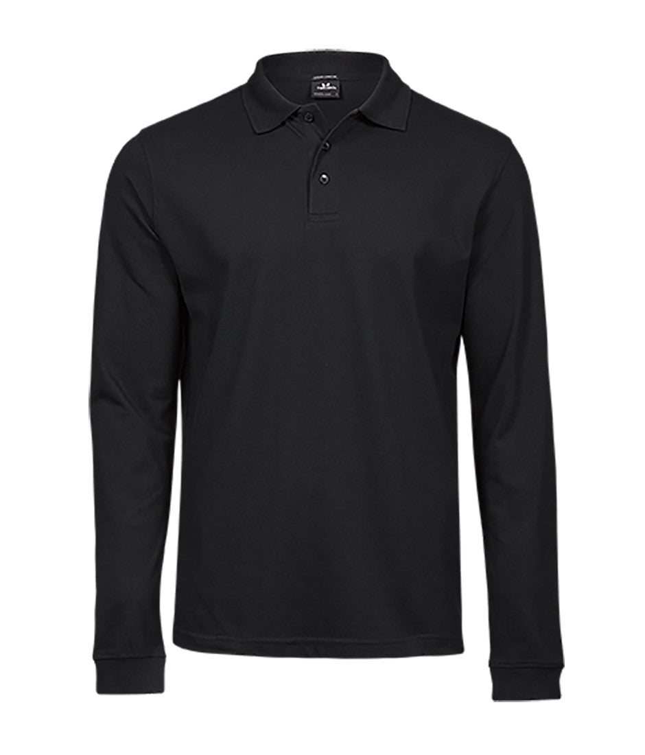 Polo Stretch Manches Longues Homme - Black
