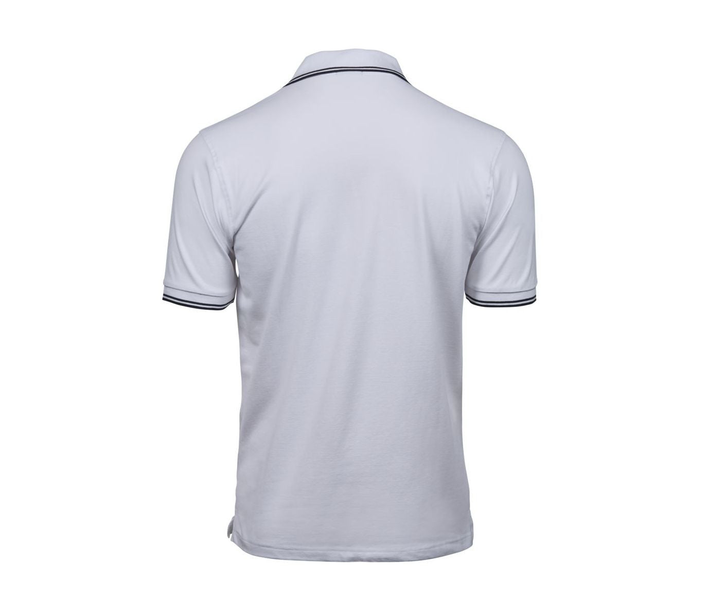 Polo Homme Col et Manches Contrastés - White/navy