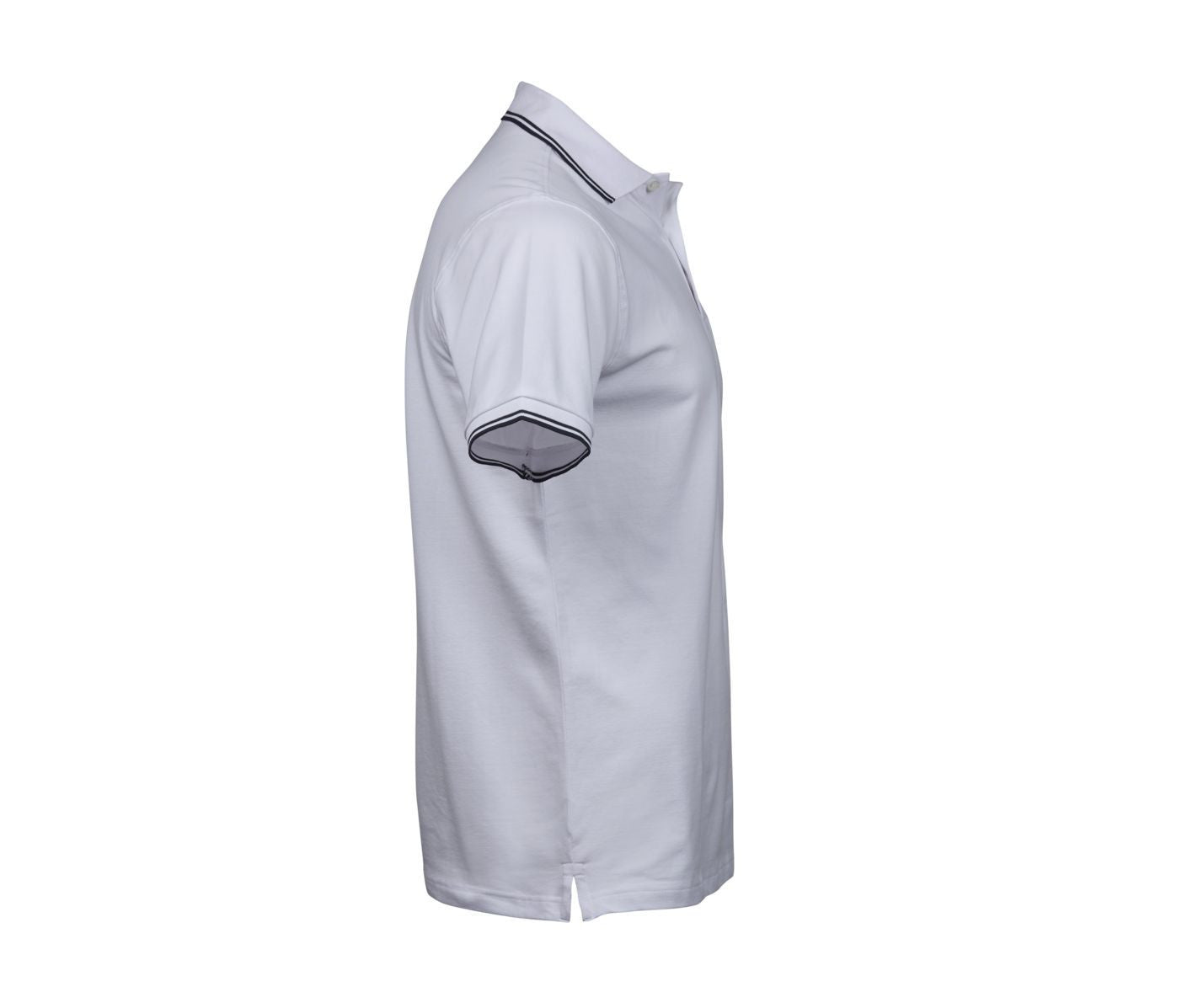 Polo Homme Col et Manches Contrastés - White/navy