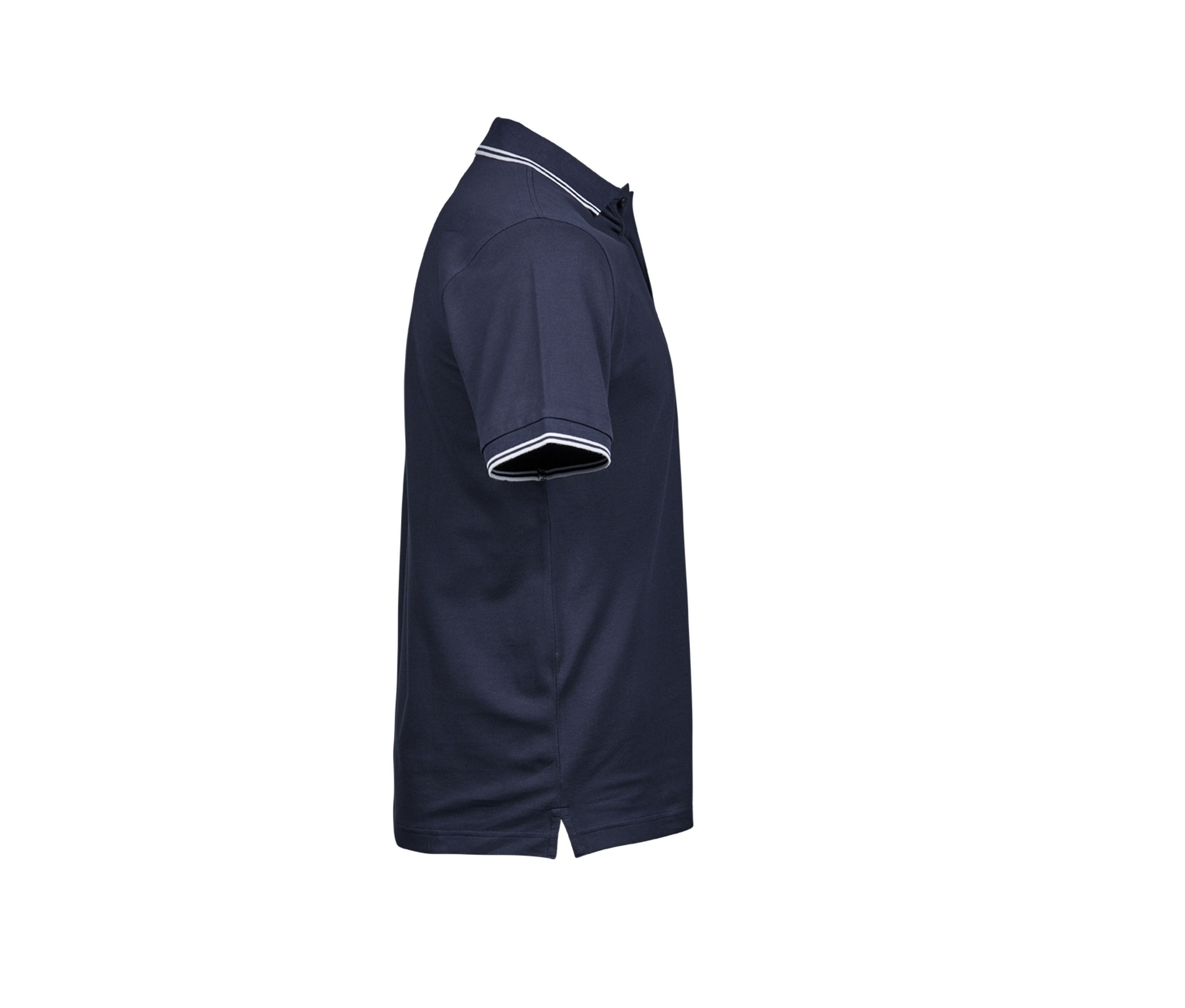 Polo Homme Col et Manches Contrastés - Navy/white