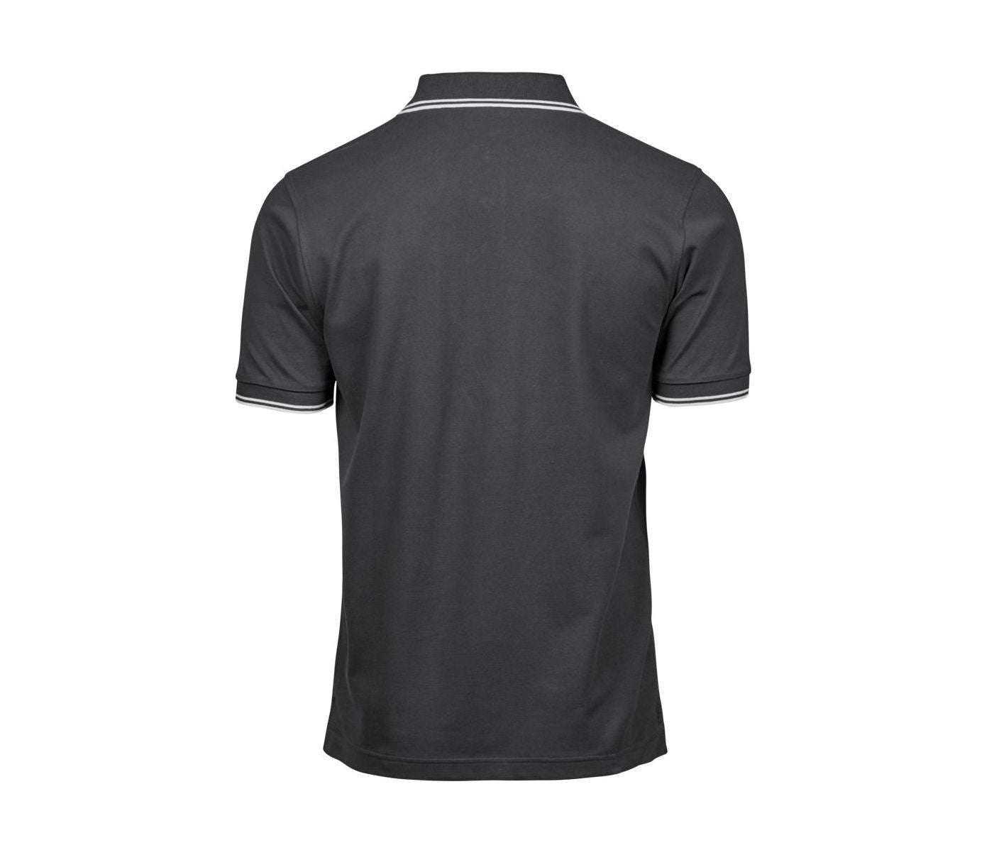 Polo Homme Col et Manches Contrastés - Dark Grey/white