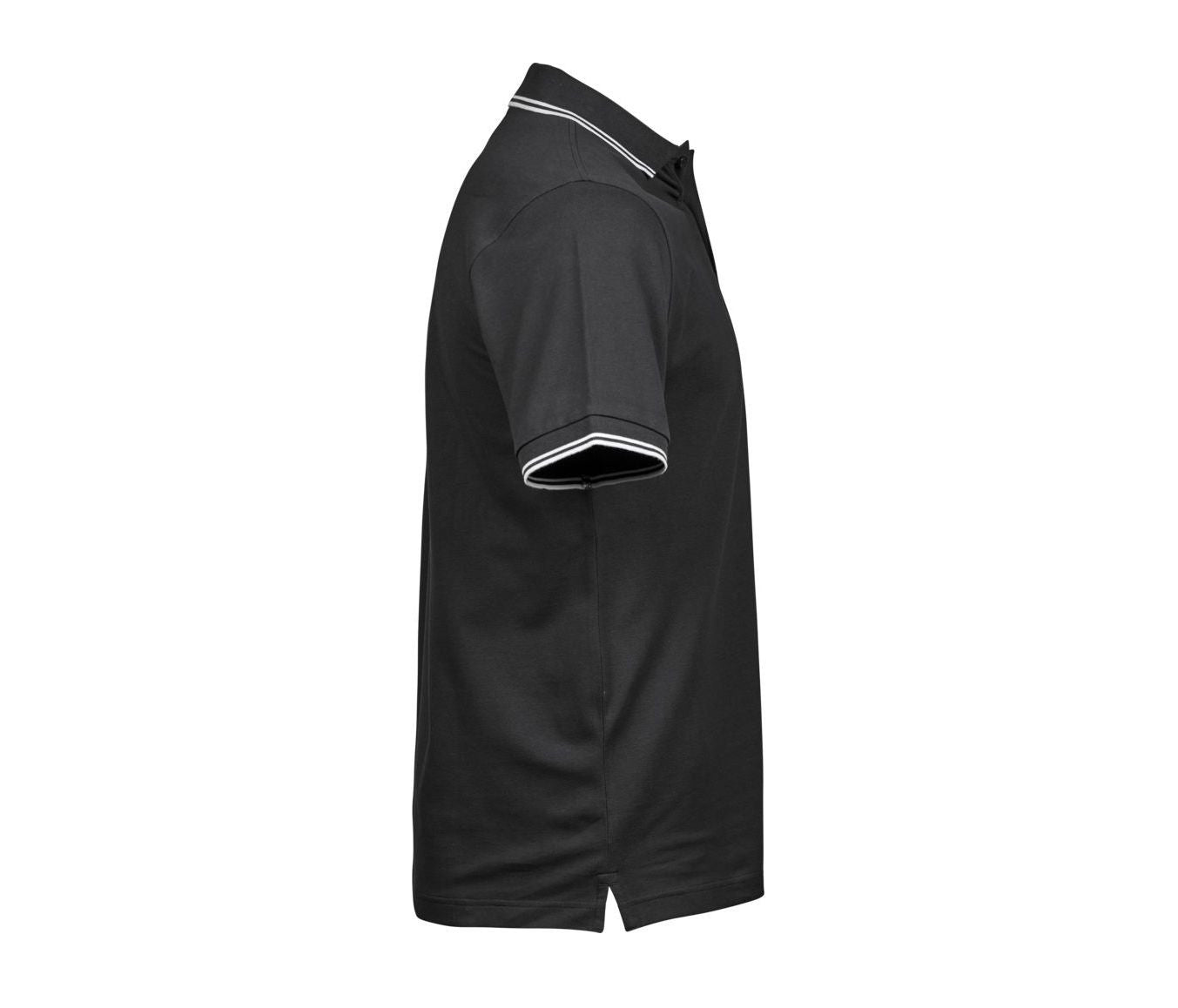 Polo Homme Col et Manches Contrastés - Black/white