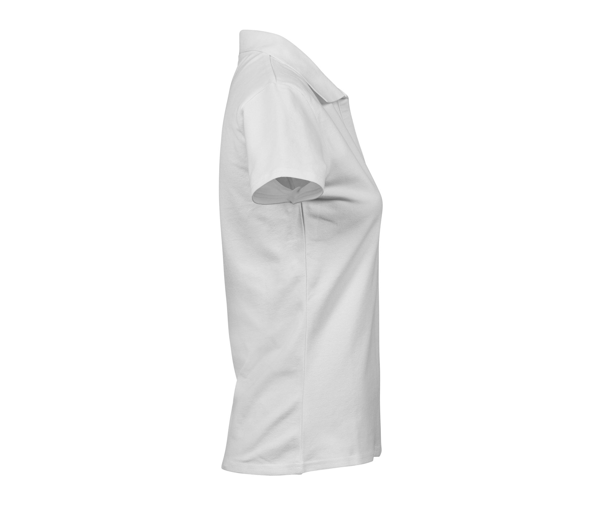 Polo Stretch Col V Femme Bio - White