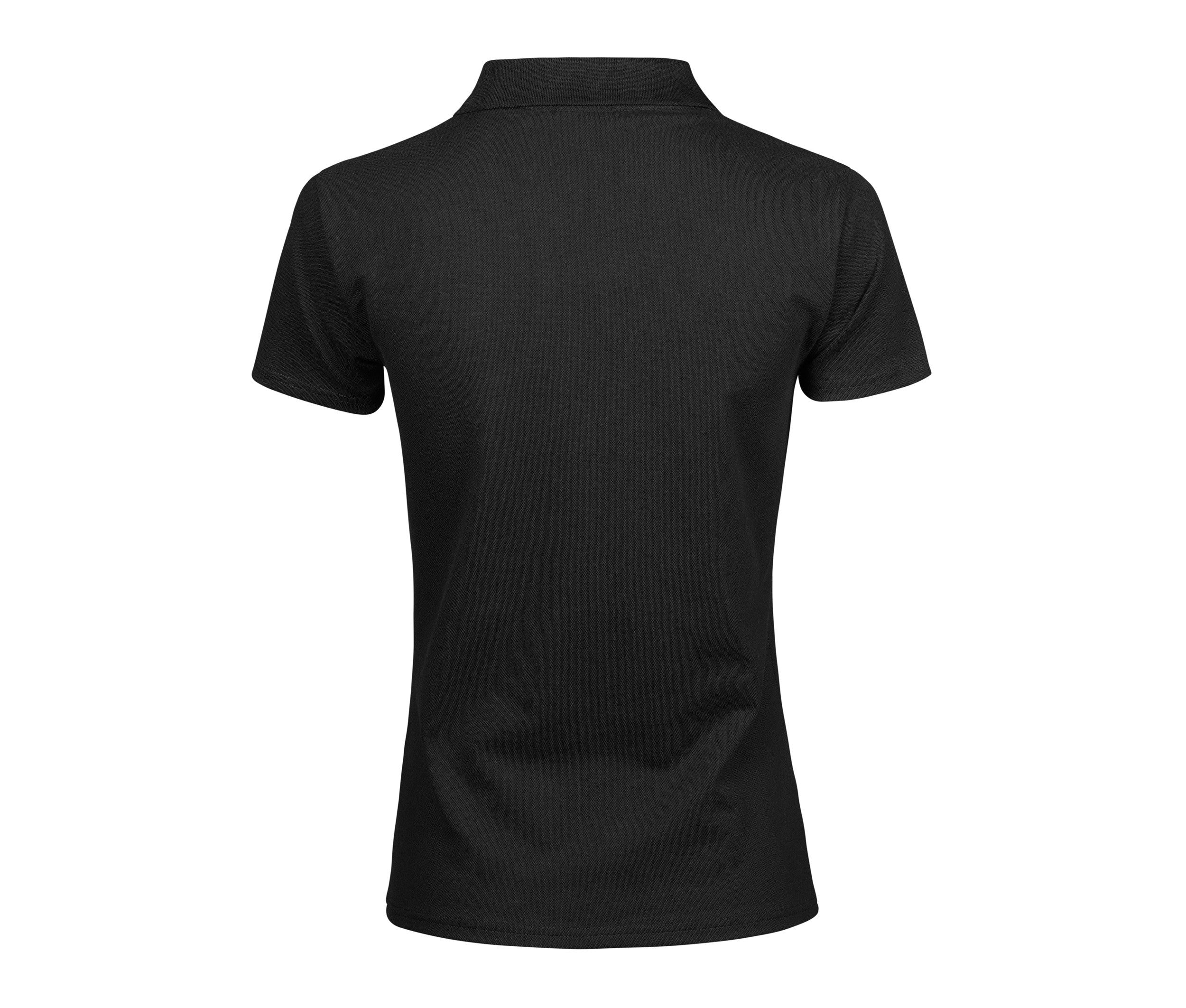 Polo Stretch Col V Femme Bio - Black
