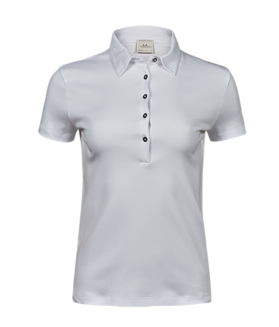 Polo Coton Pima Femme - White