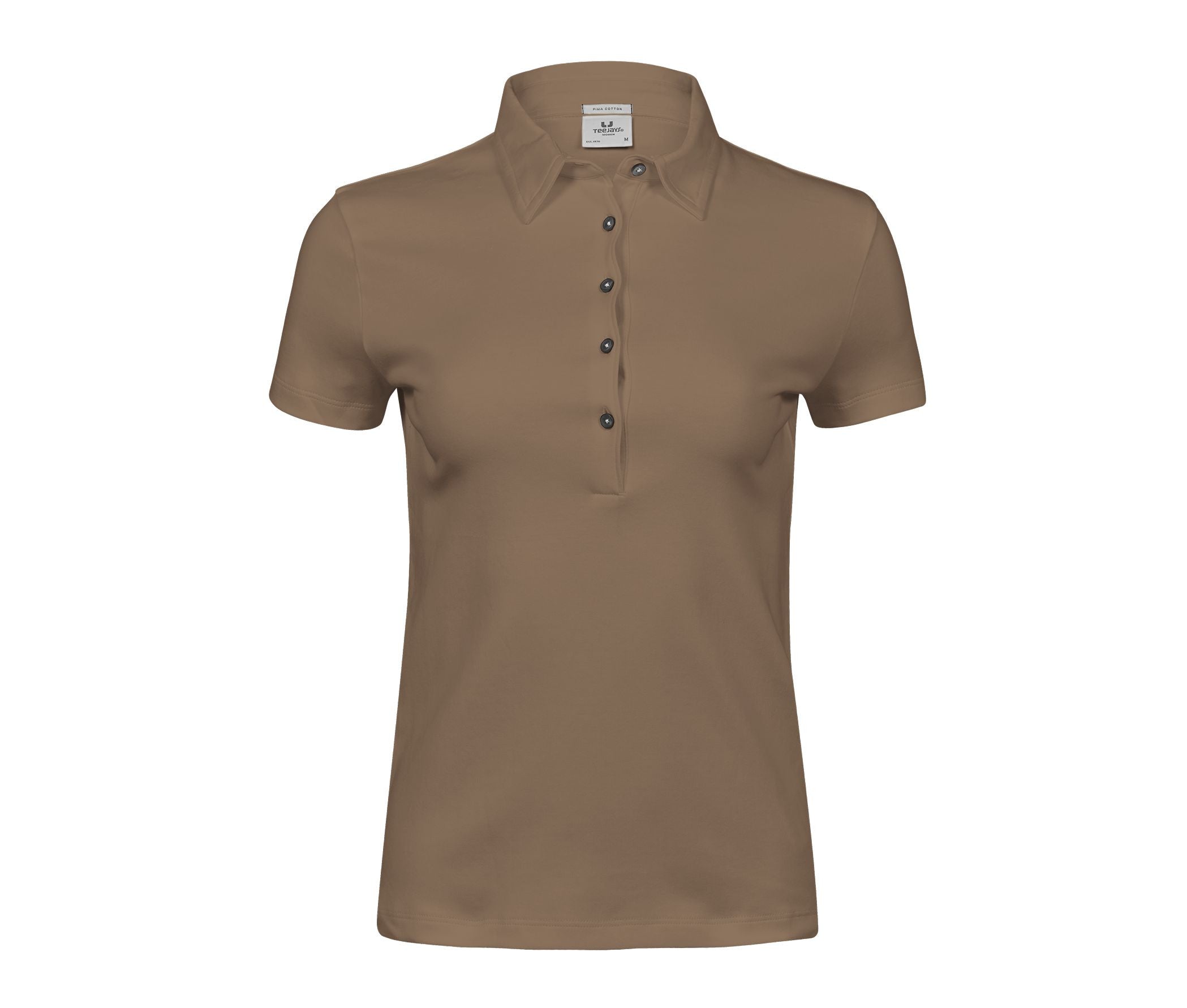 Polo Coton Pima Femme - Wood