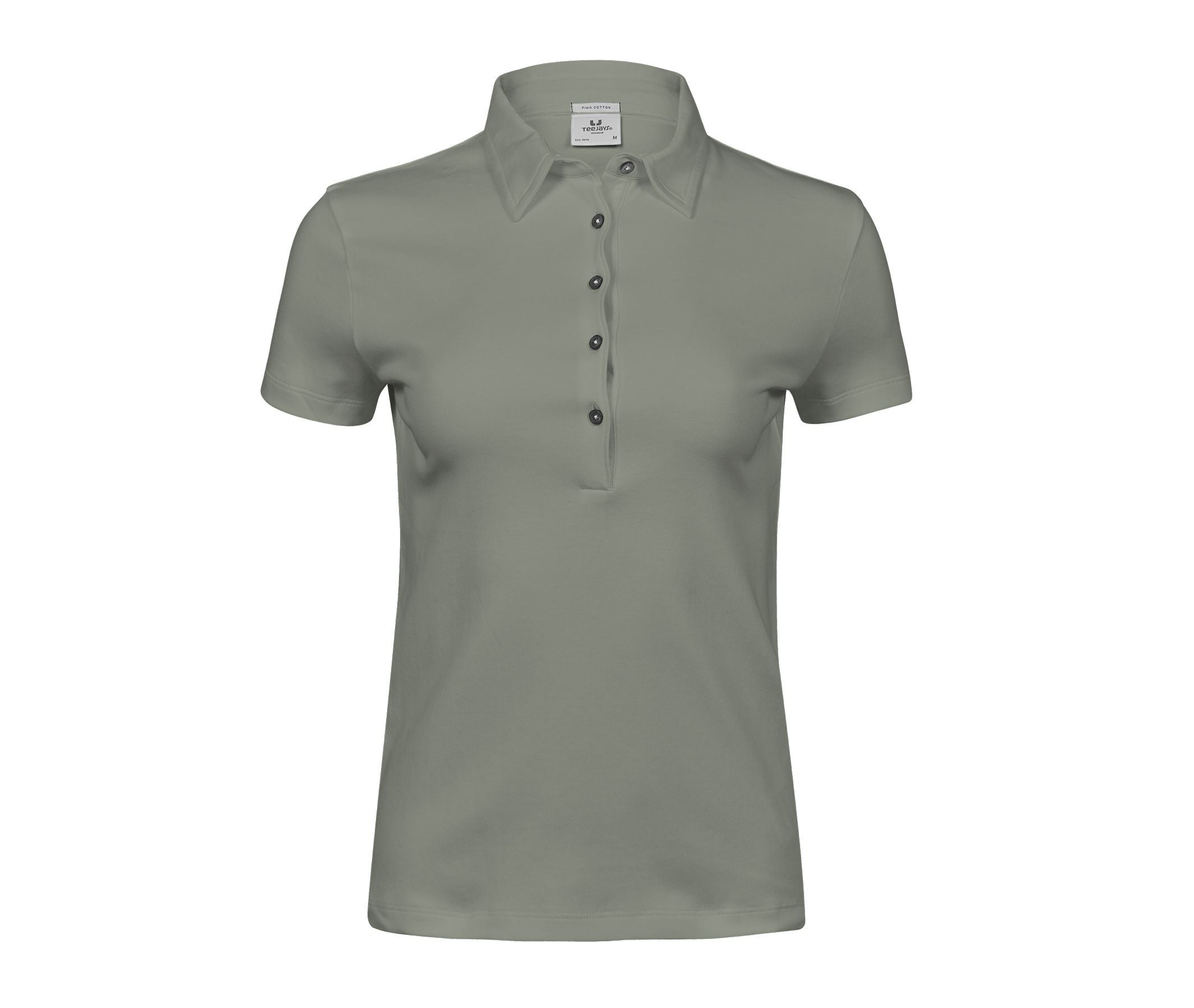 Polo Coton Pima Femme - Sage