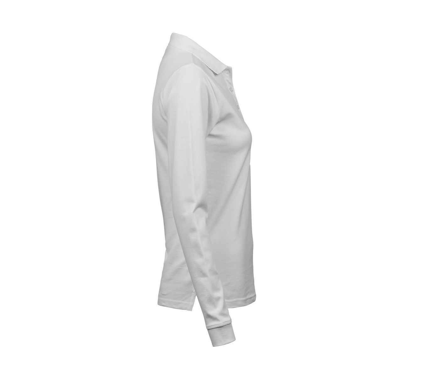 Polo Stretch Manches Longues Femme - White