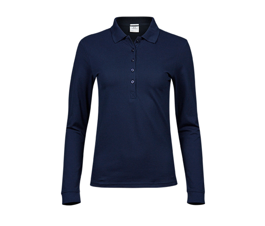 Polo Stretch Manches Longues Femme - Navy
