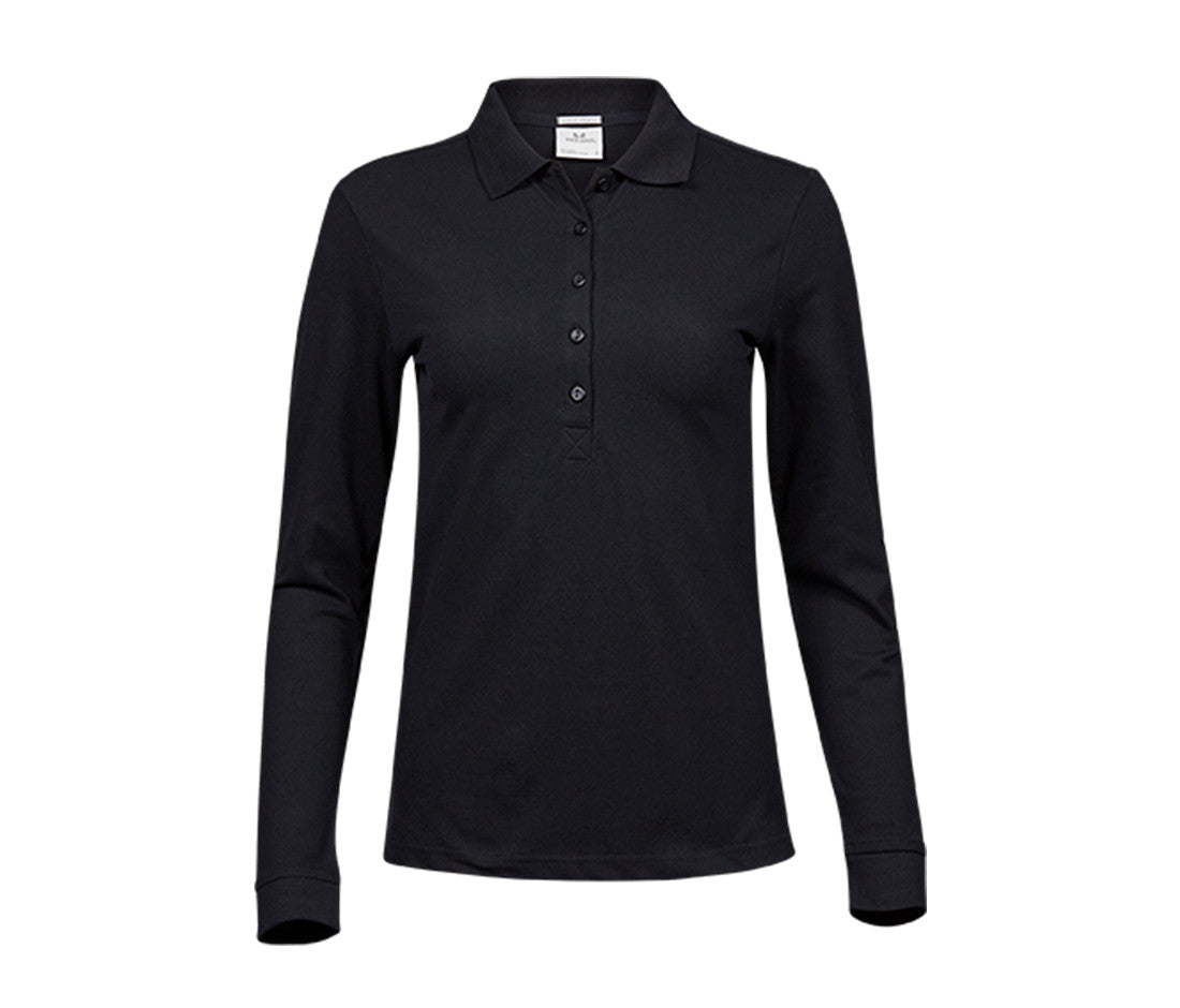 Polo Stretch Manches Longues Femme - Black