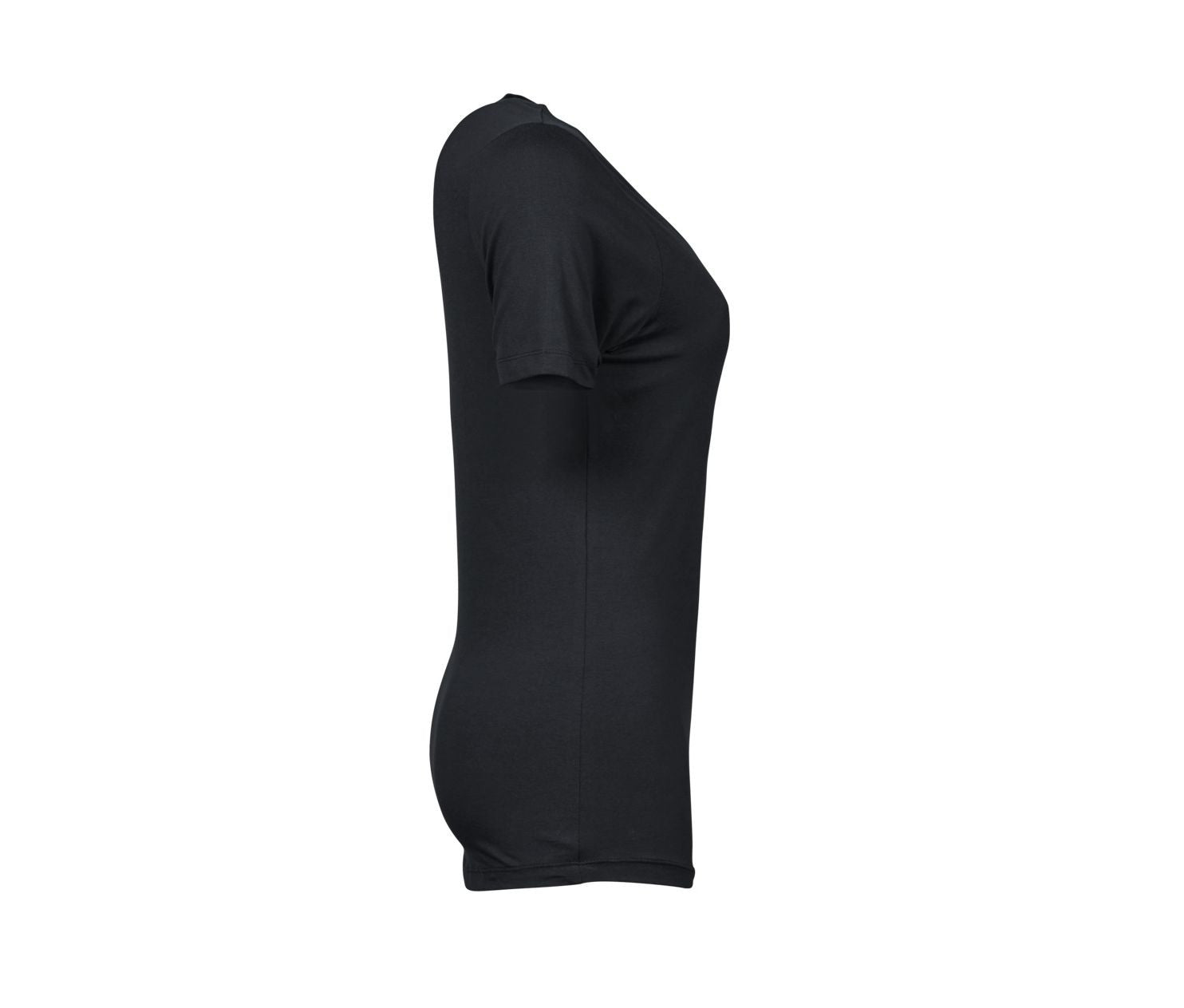 Tee-Shirt Stretch Col Rond - Black
