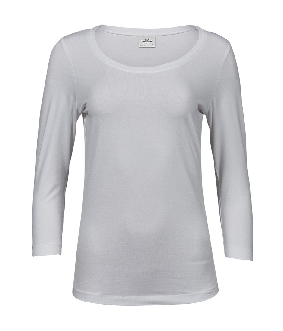Tee-Shirt Femme Manches 3/4 - White