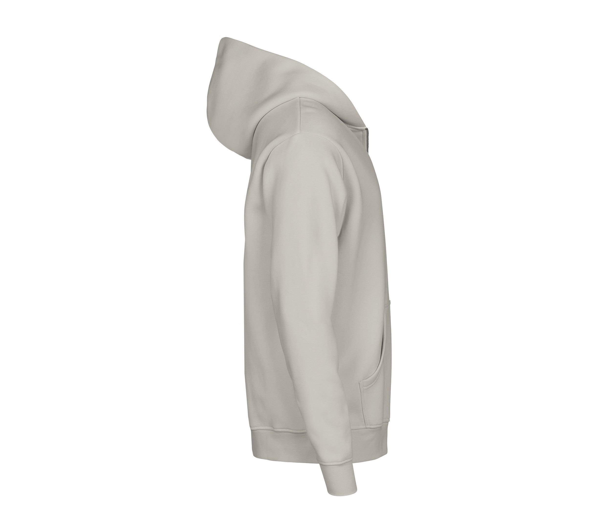 Sweat à Capuche Urbain Zippé - Cement