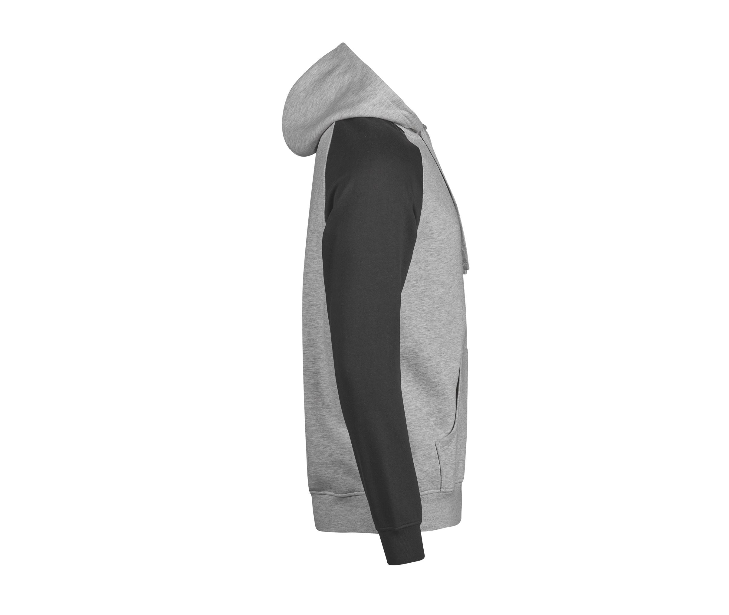 Sweat à Capuche Bicolore - Heather Grey / Black