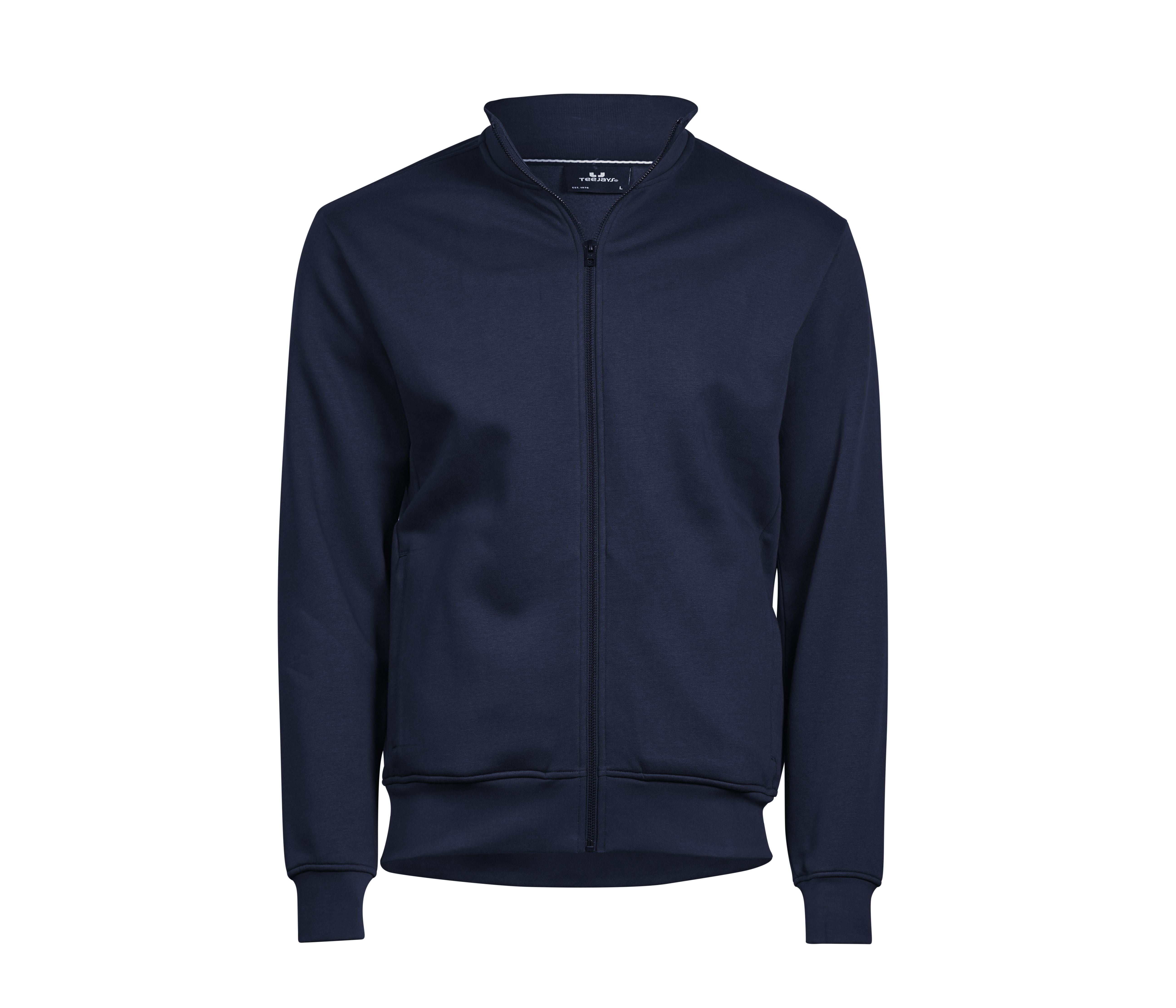 Sweat Zippé Sans Capuche - Navy