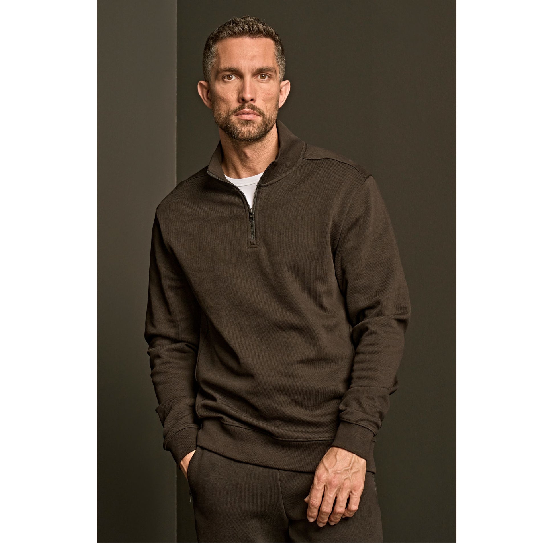Sweat col zippé
