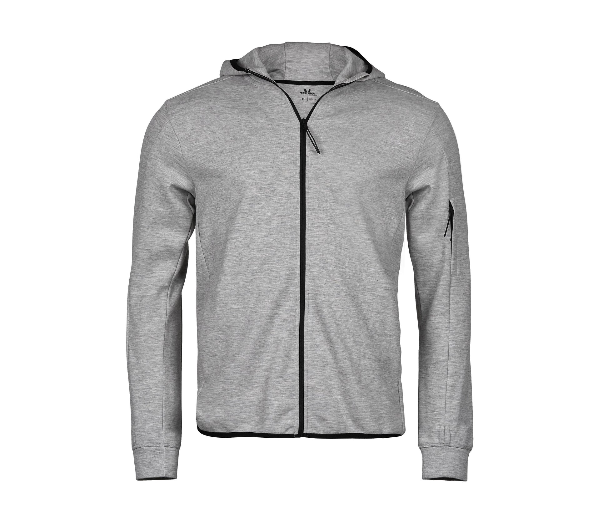 Sweat de Sport à Capuche Zippé - Heather Grey