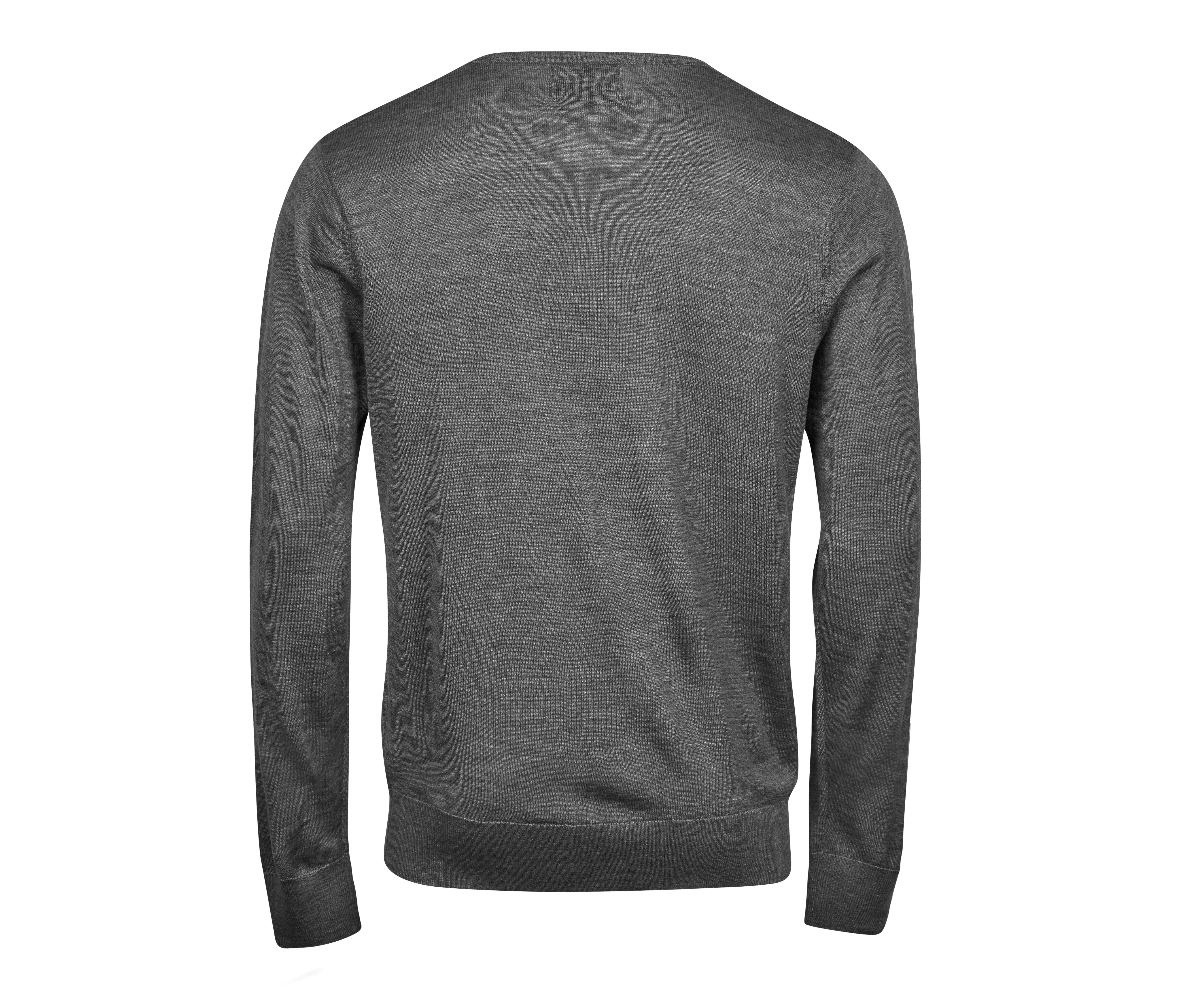 Pull Col Rond Homme - Grey Melange