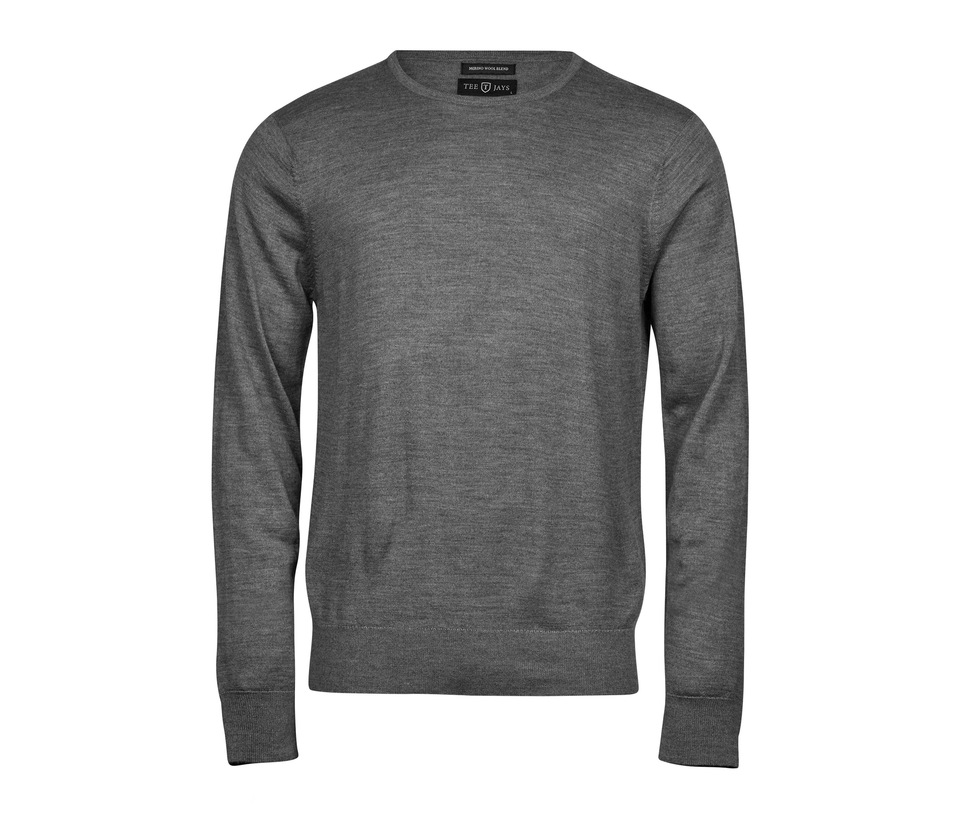 Pull Col Rond Homme - Grey Melange