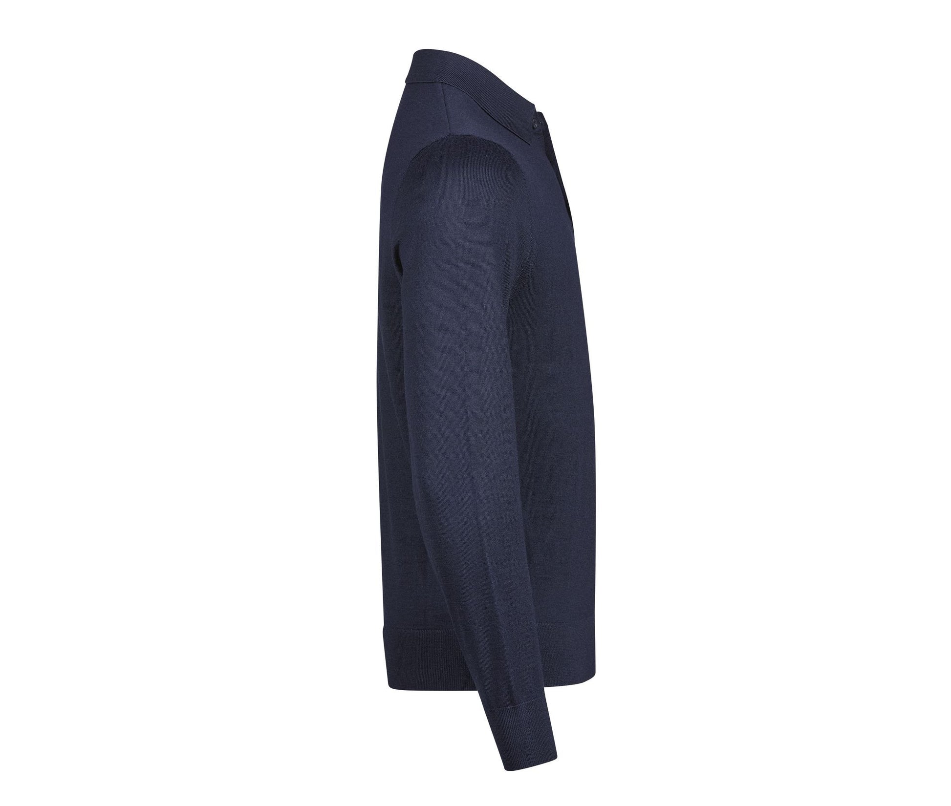 Polo Manches Longues en Laine - Navy