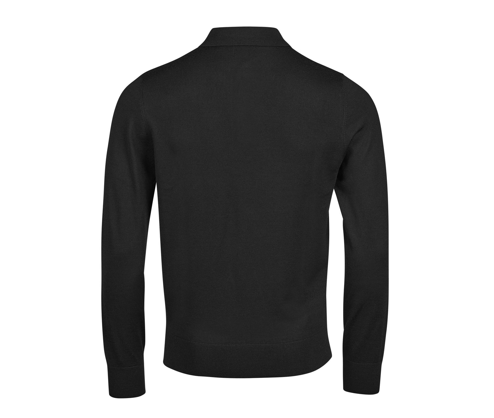 Polo Manches Longues en Laine - Black
