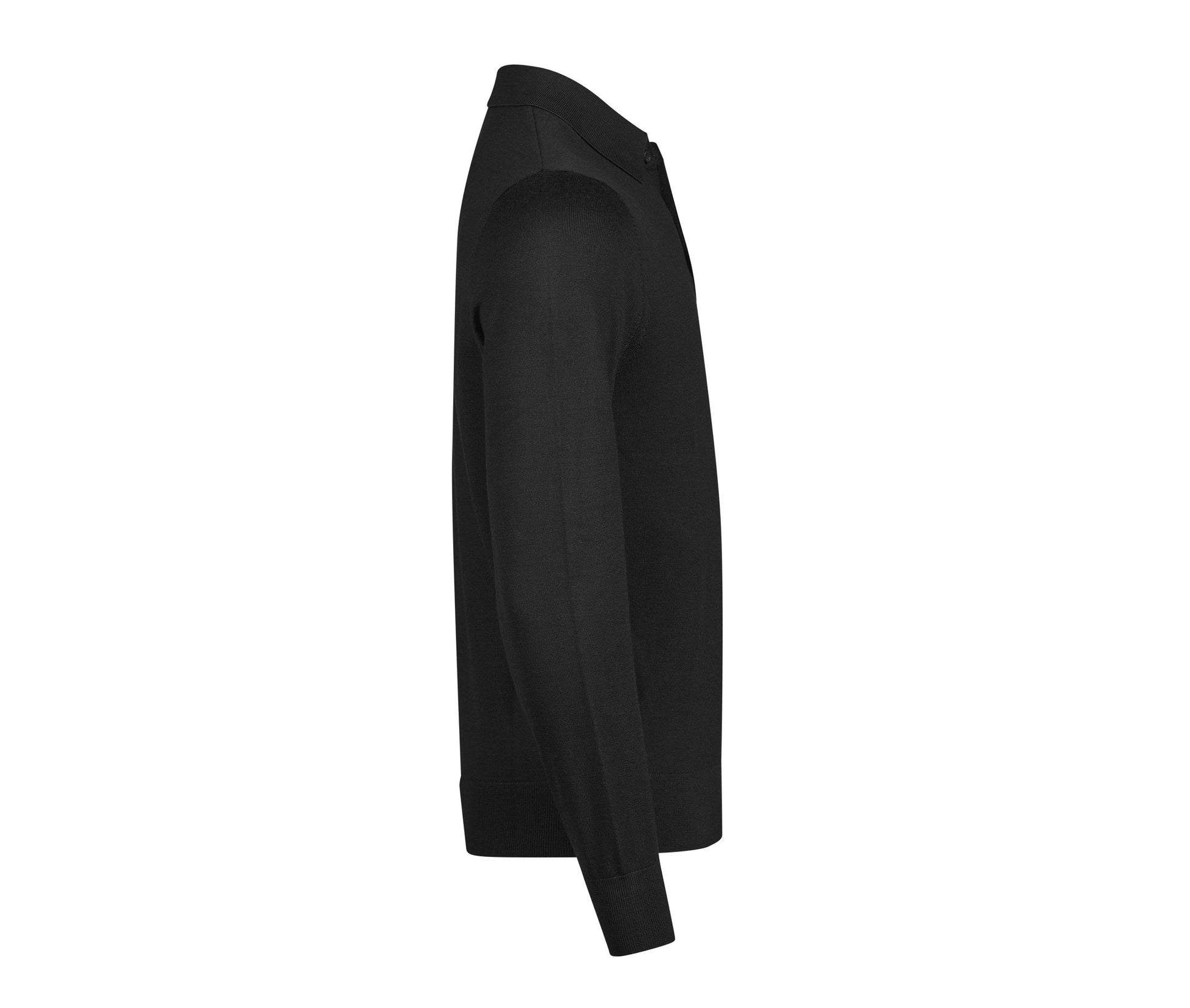 Polo Manches Longues en Laine - Black