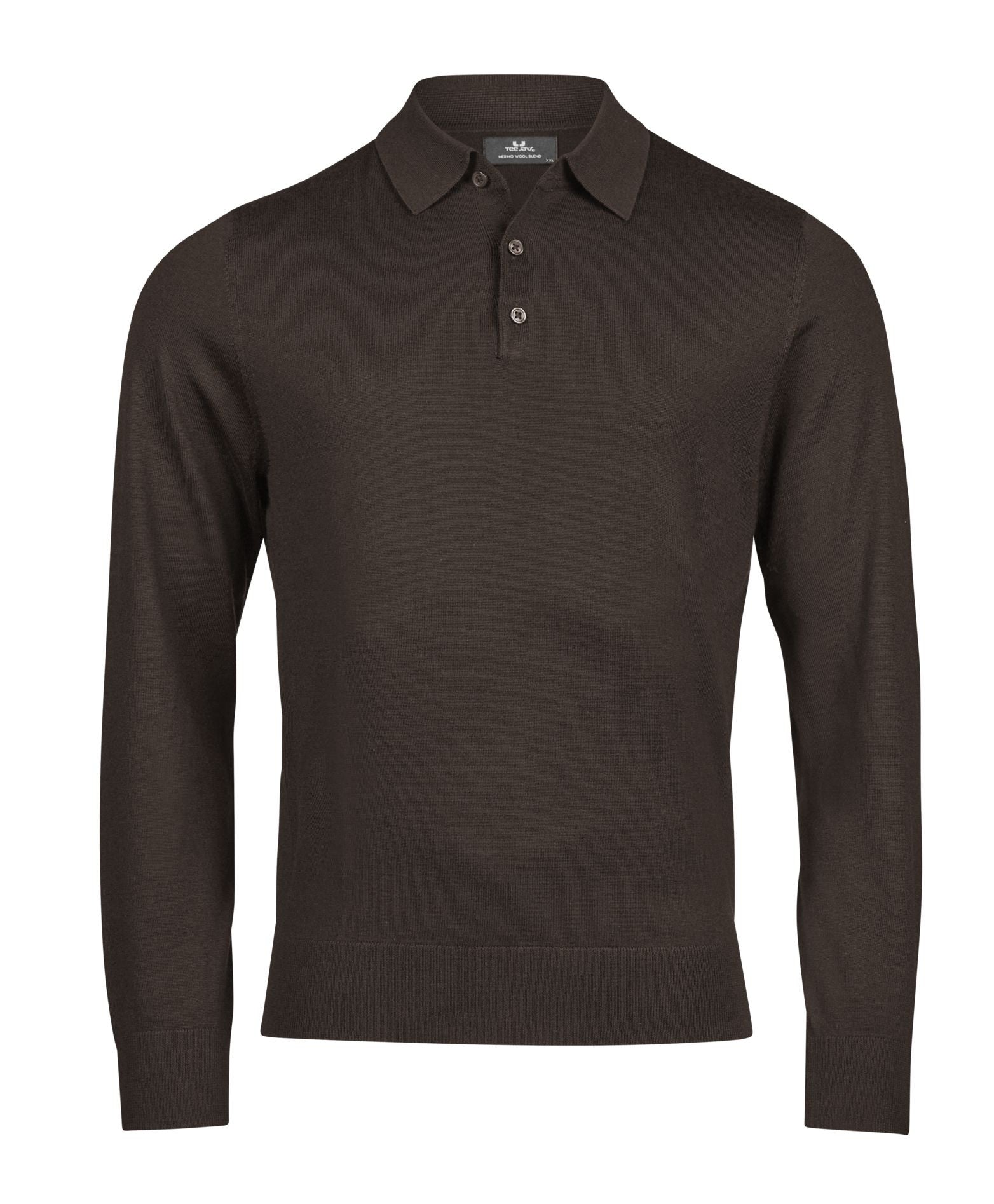 Polo Manches Longues en Laine - Mocha